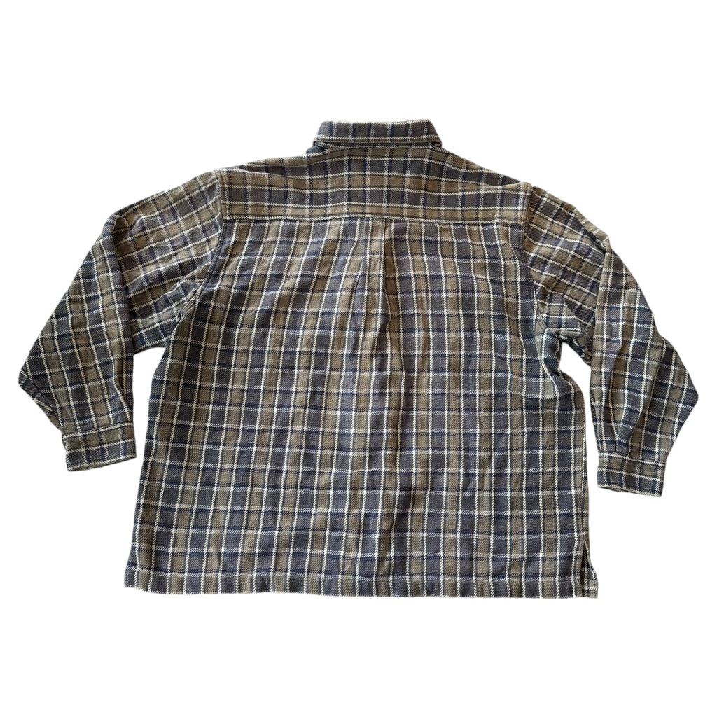 Chemise à carreaux vintage zippée