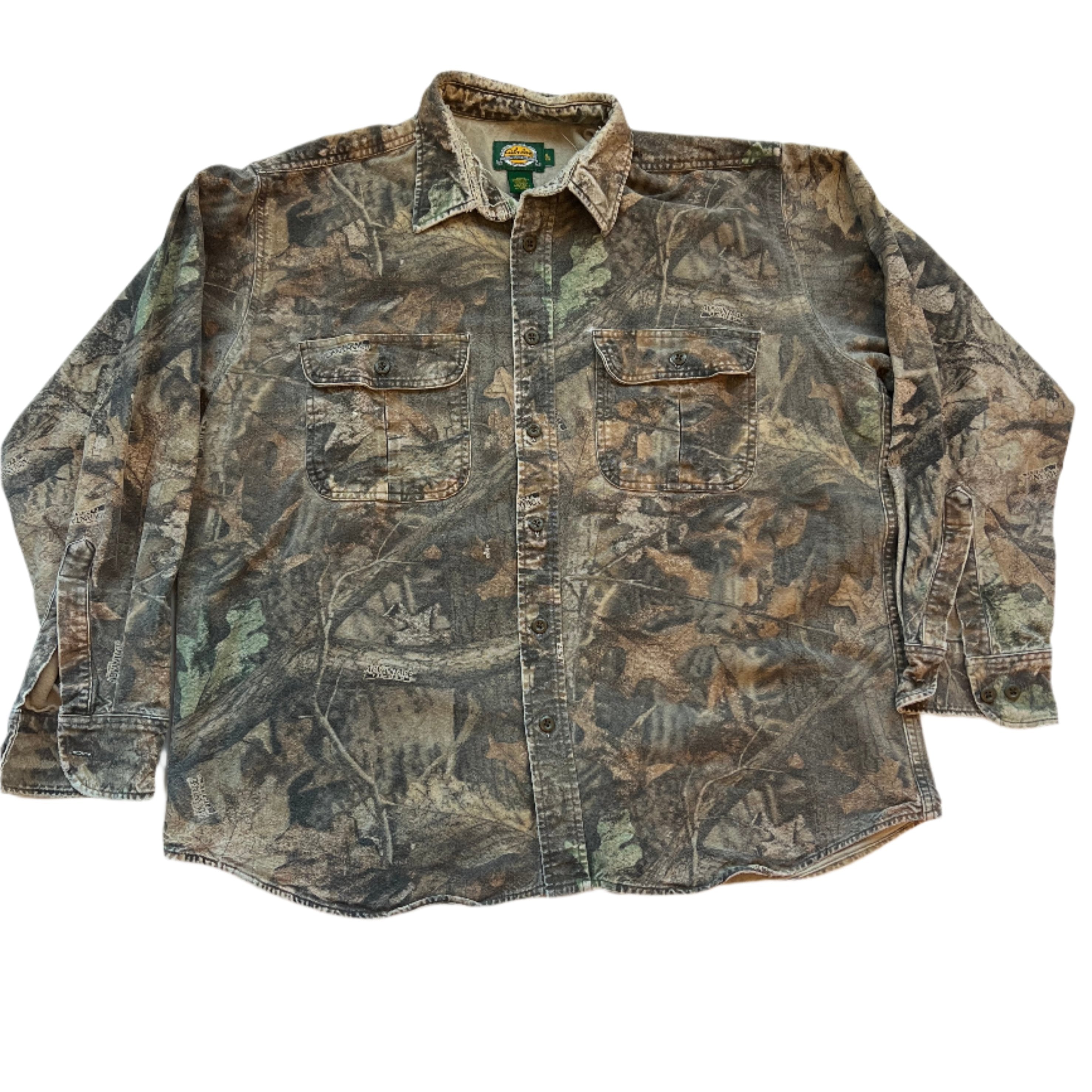 Chemise à carreaux camouflage vintage