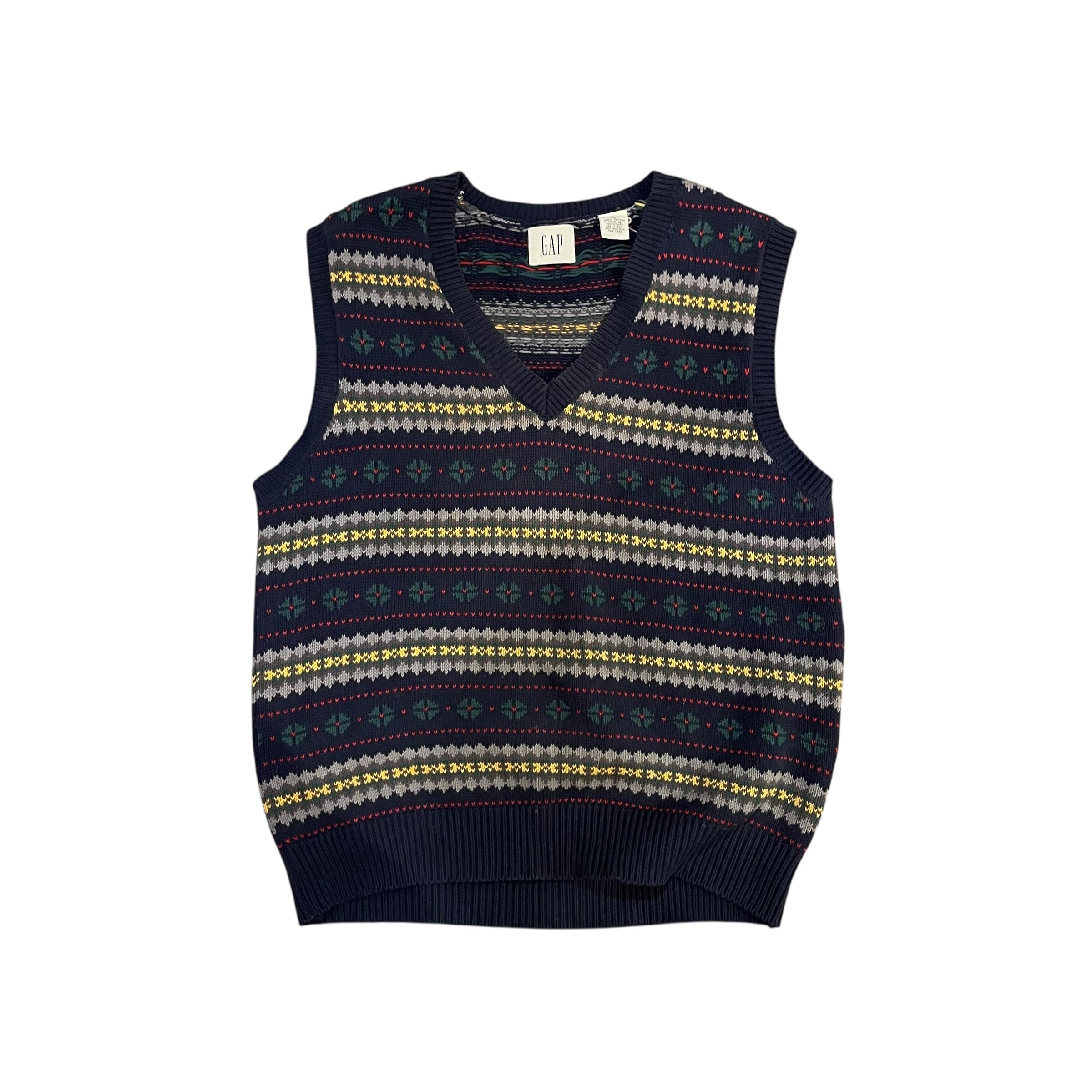 Gilet en maille multicolore