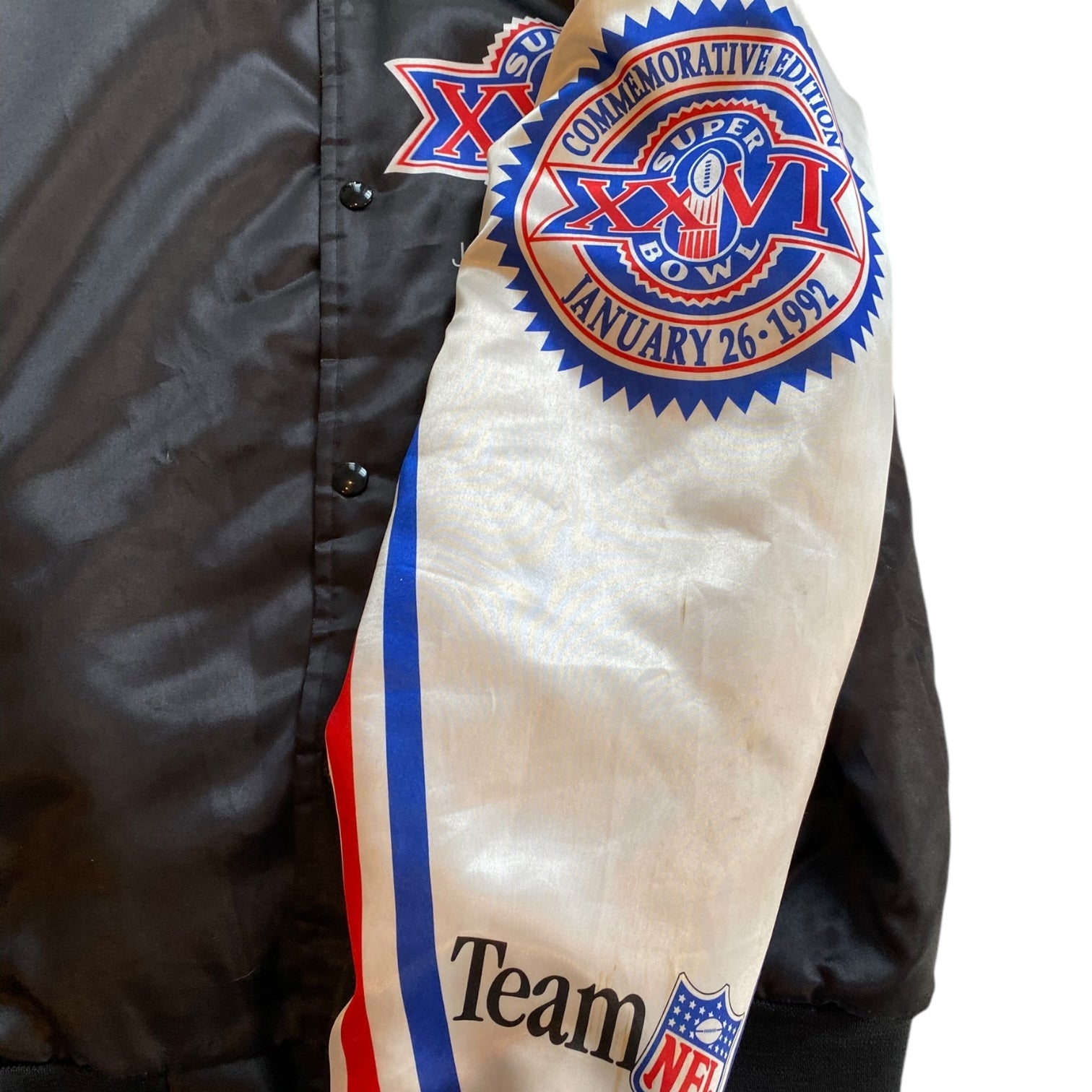 Blouson aviateur en satin vintage 1992