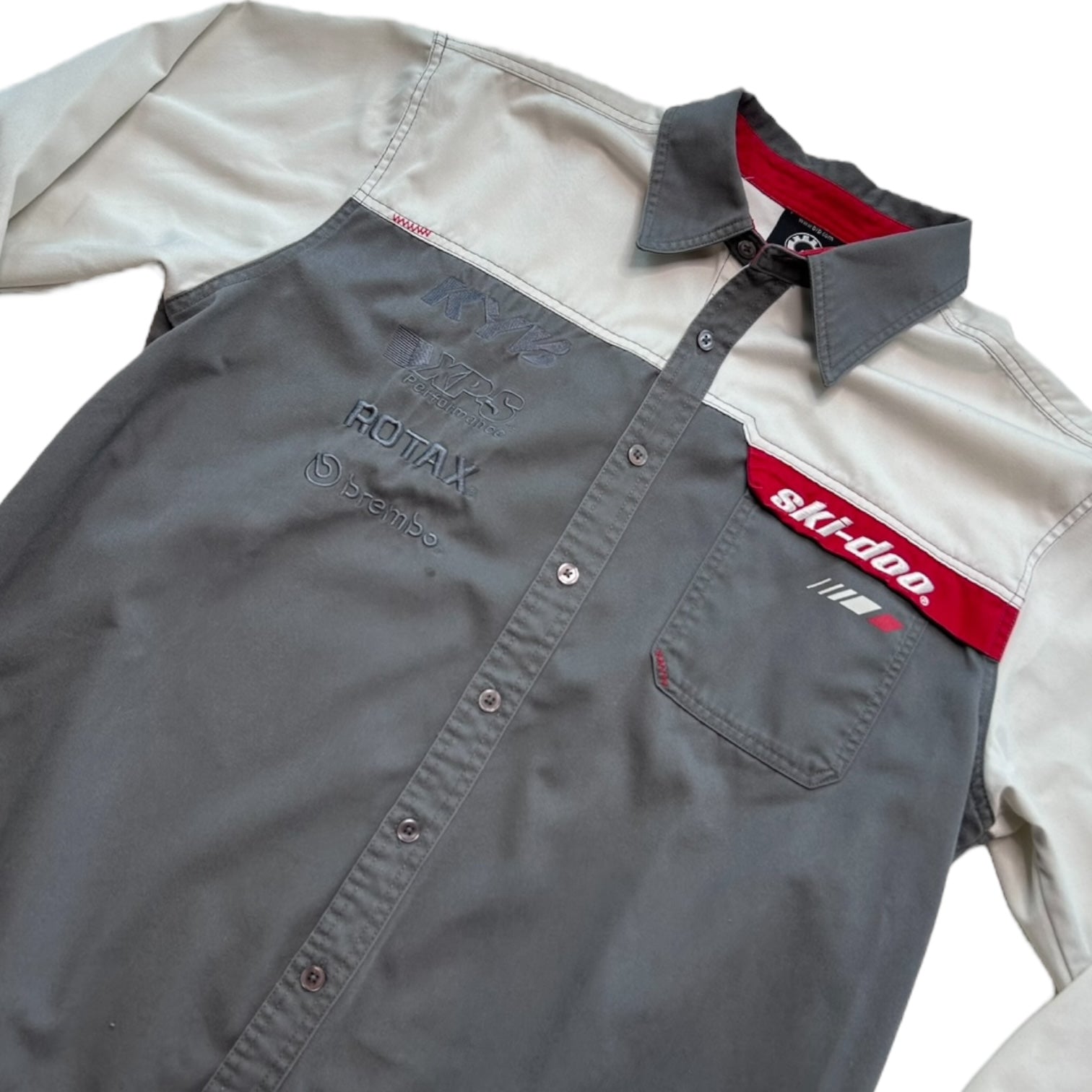Chemise boutonnée vintage à manches longues Racing