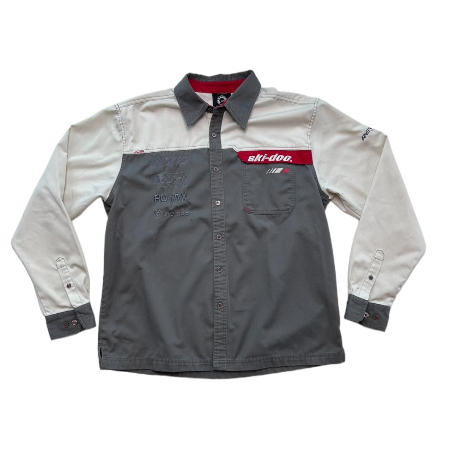 Chemise boutonnée vintage à manches longues Racing