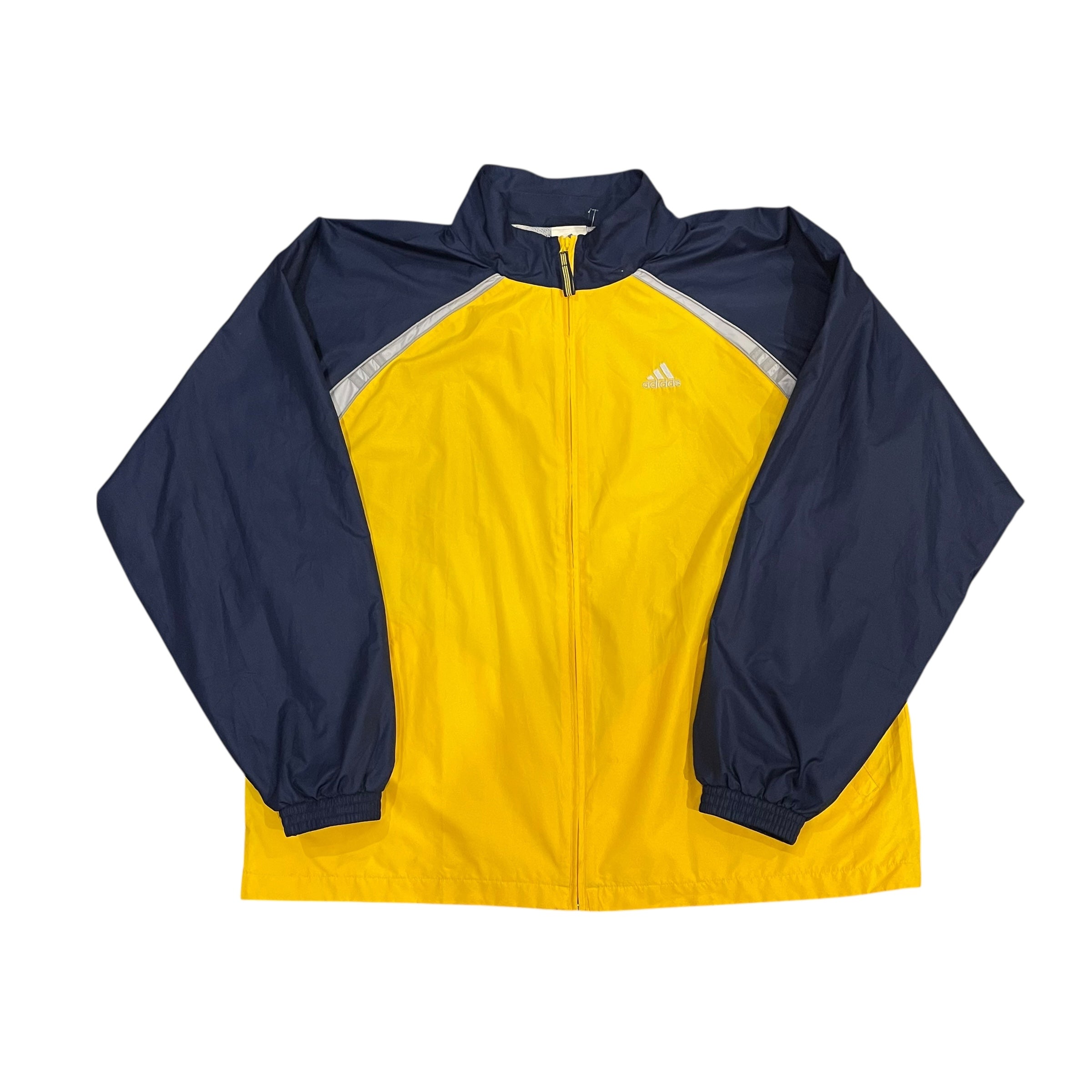 Coupe-vent vintage bleu et jaune