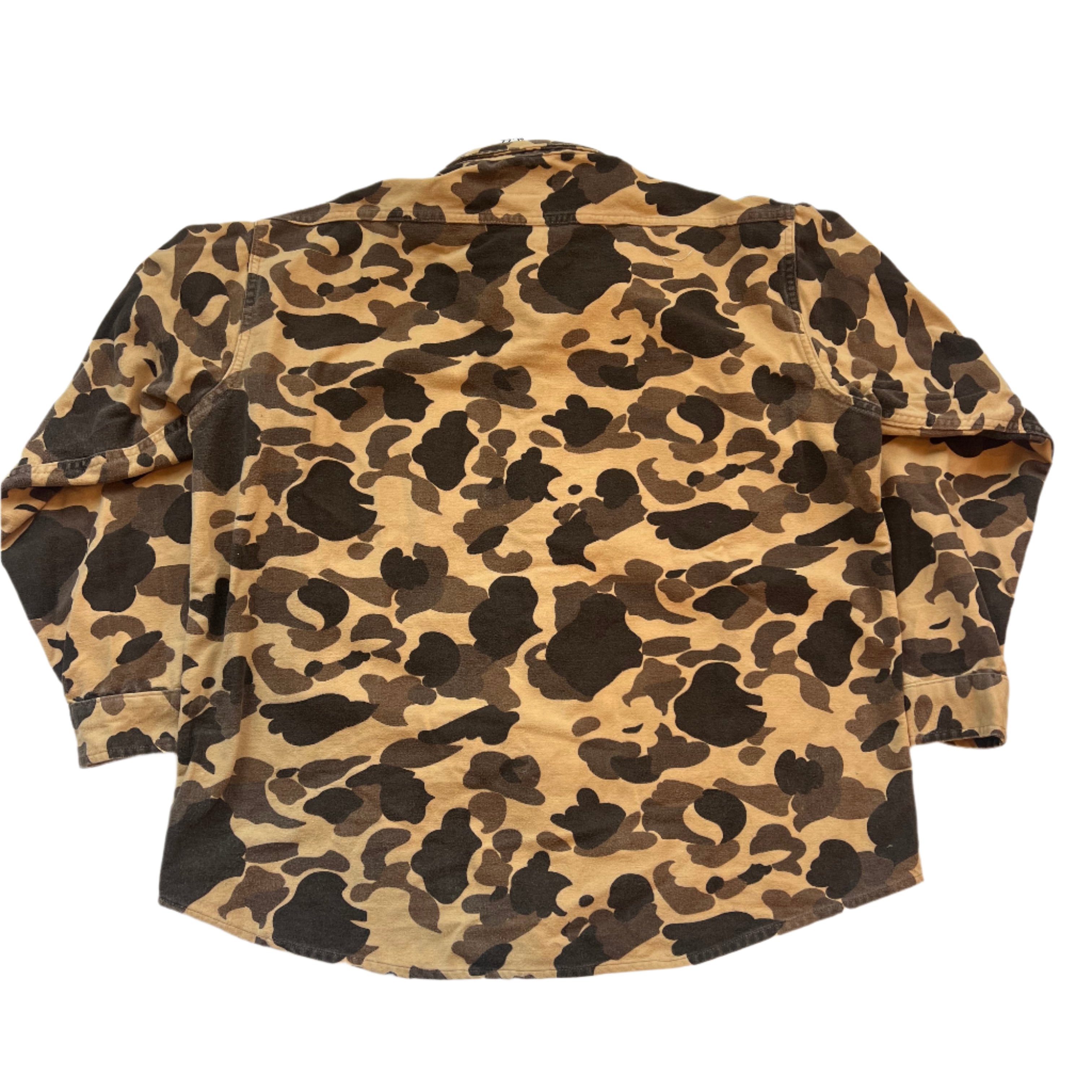 Flanelle camouflage vintage marron clair