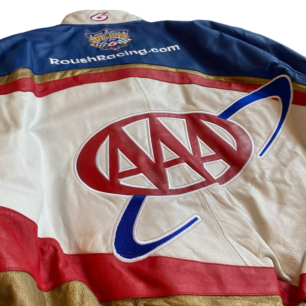 Blouson en cuir de course vintage