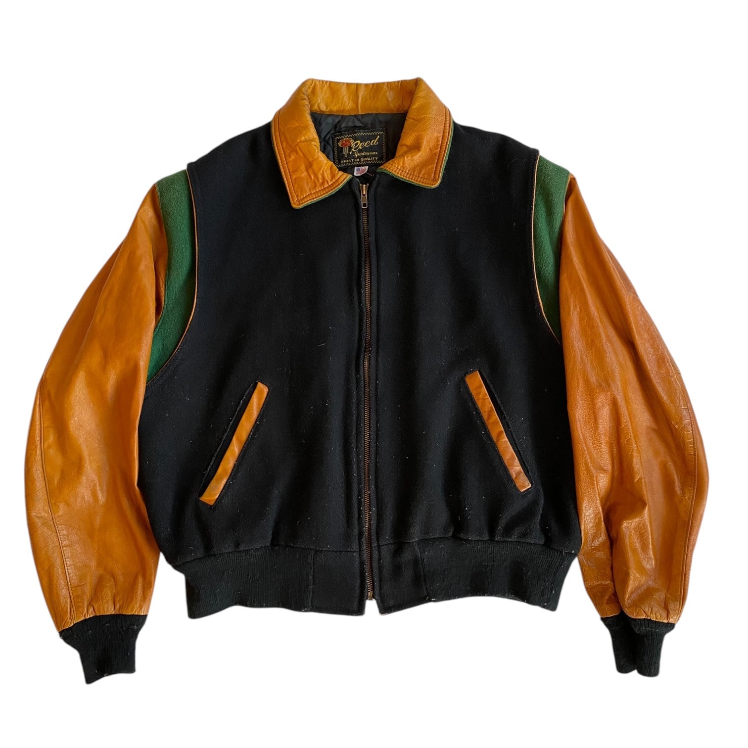 Blouson Letterman matelassé vintage années 90