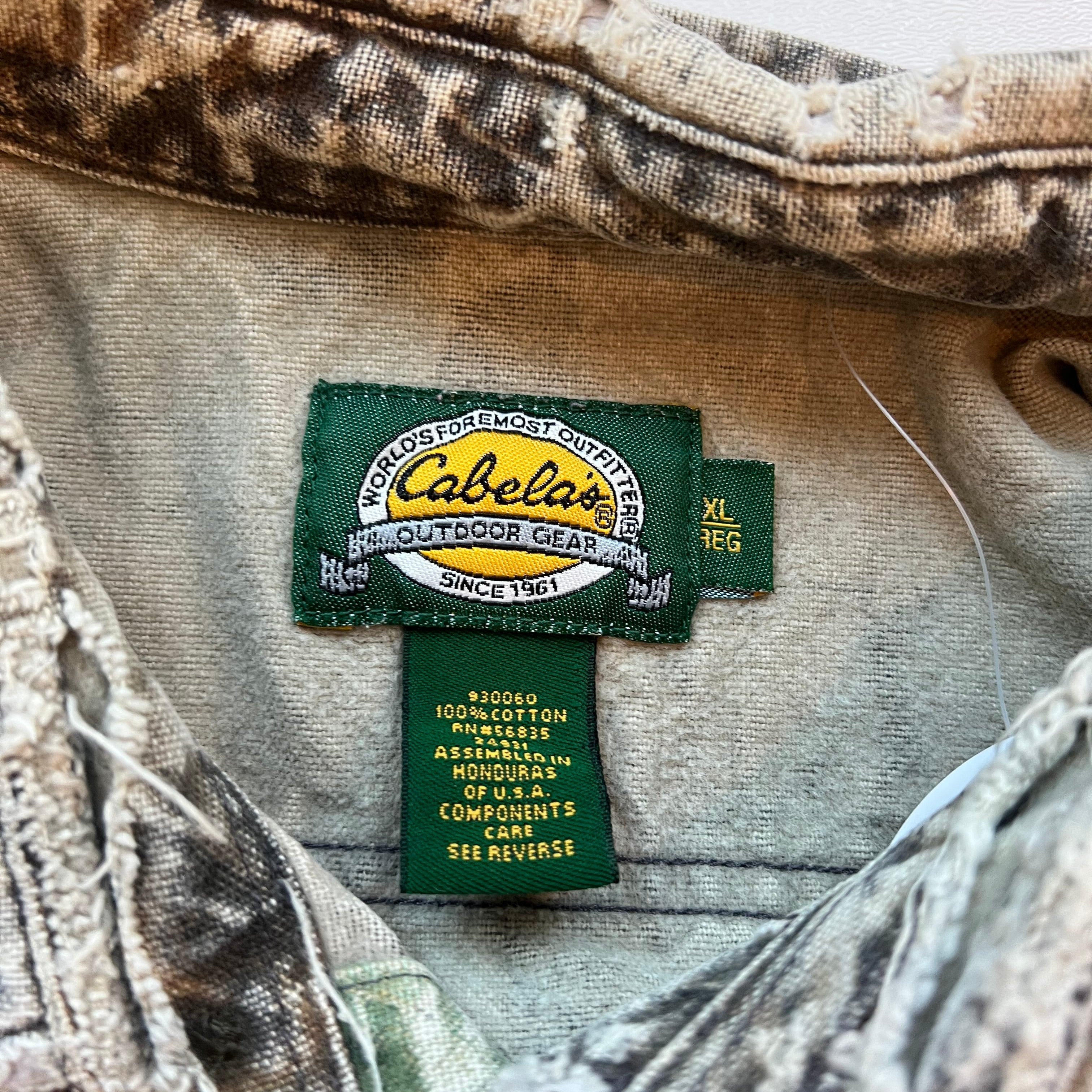 Chemise à carreaux camouflage vintage