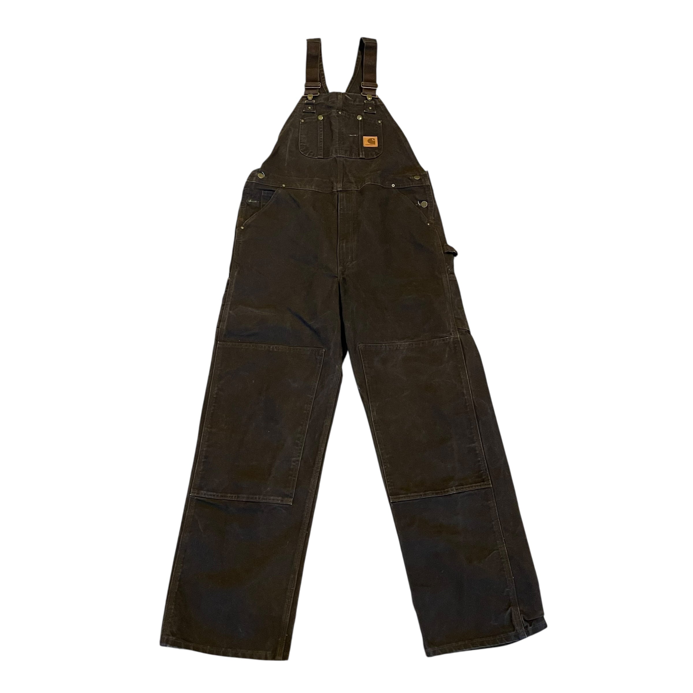 Salopette vintage marron foncé à double genou