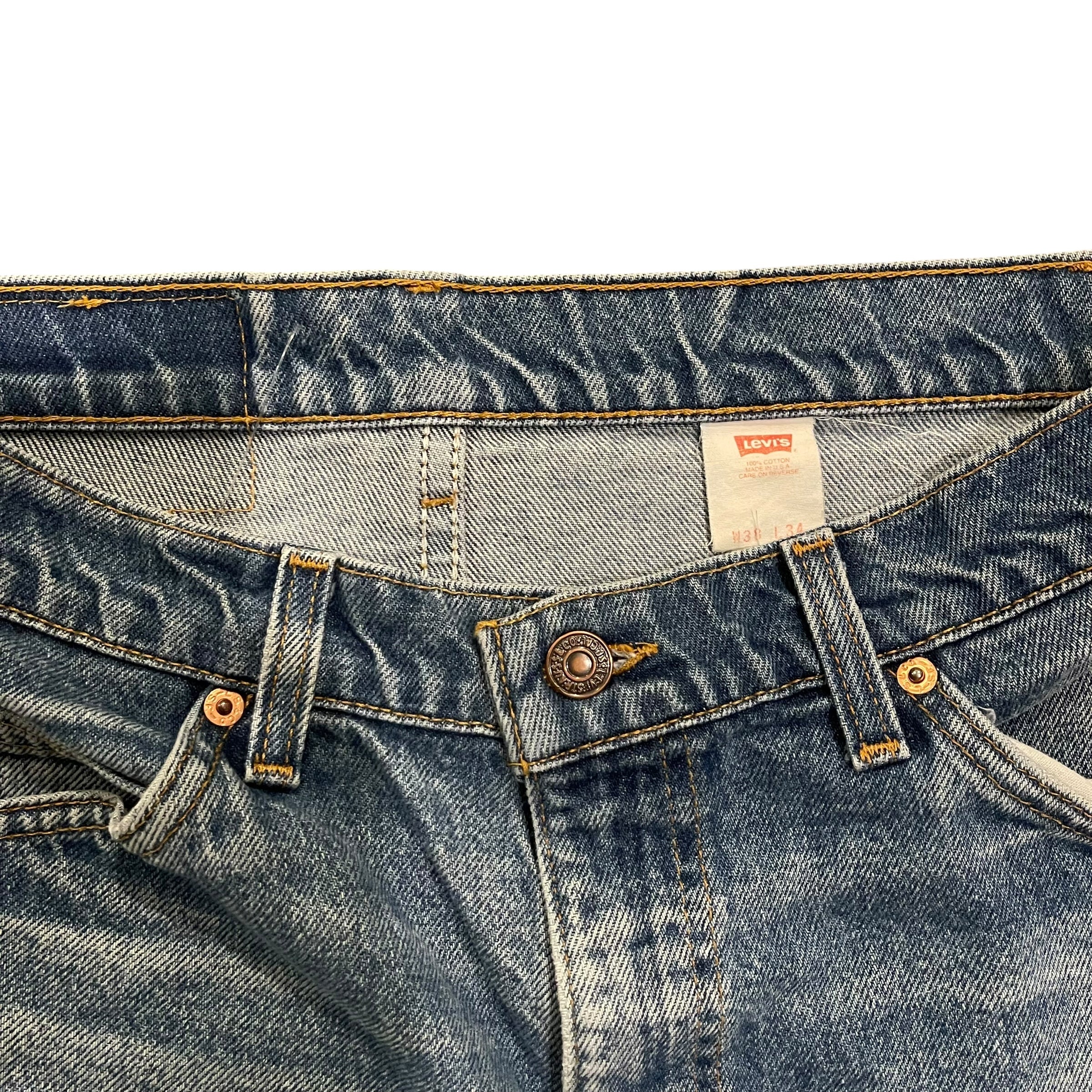 Jeans en denim délavé, style années 80