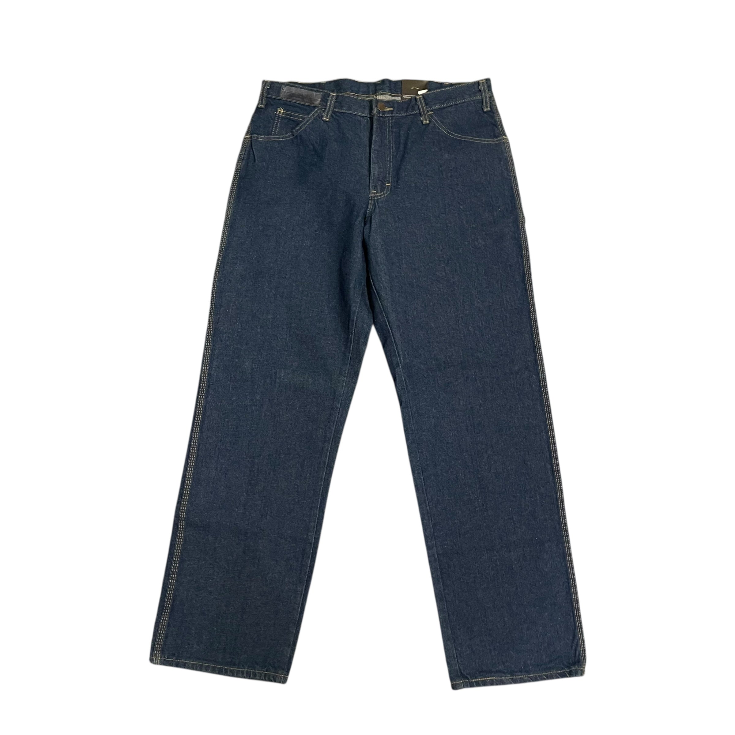 Jean en denim délavé foncé, style vintage