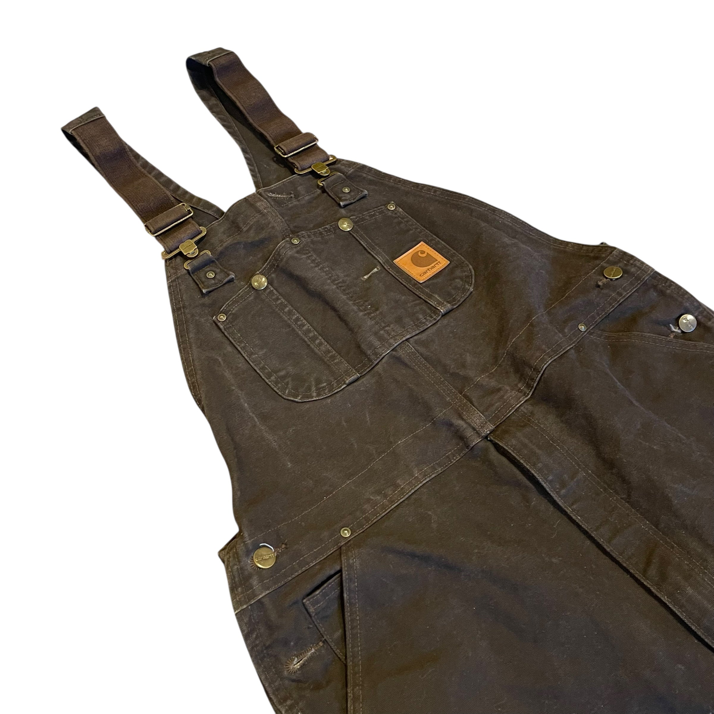 Salopette vintage marron foncé à double genou