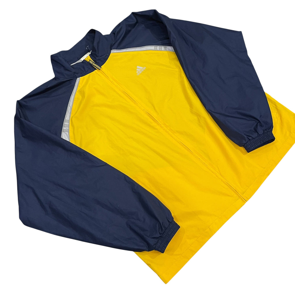 Coupe-vent vintage bleu et jaune