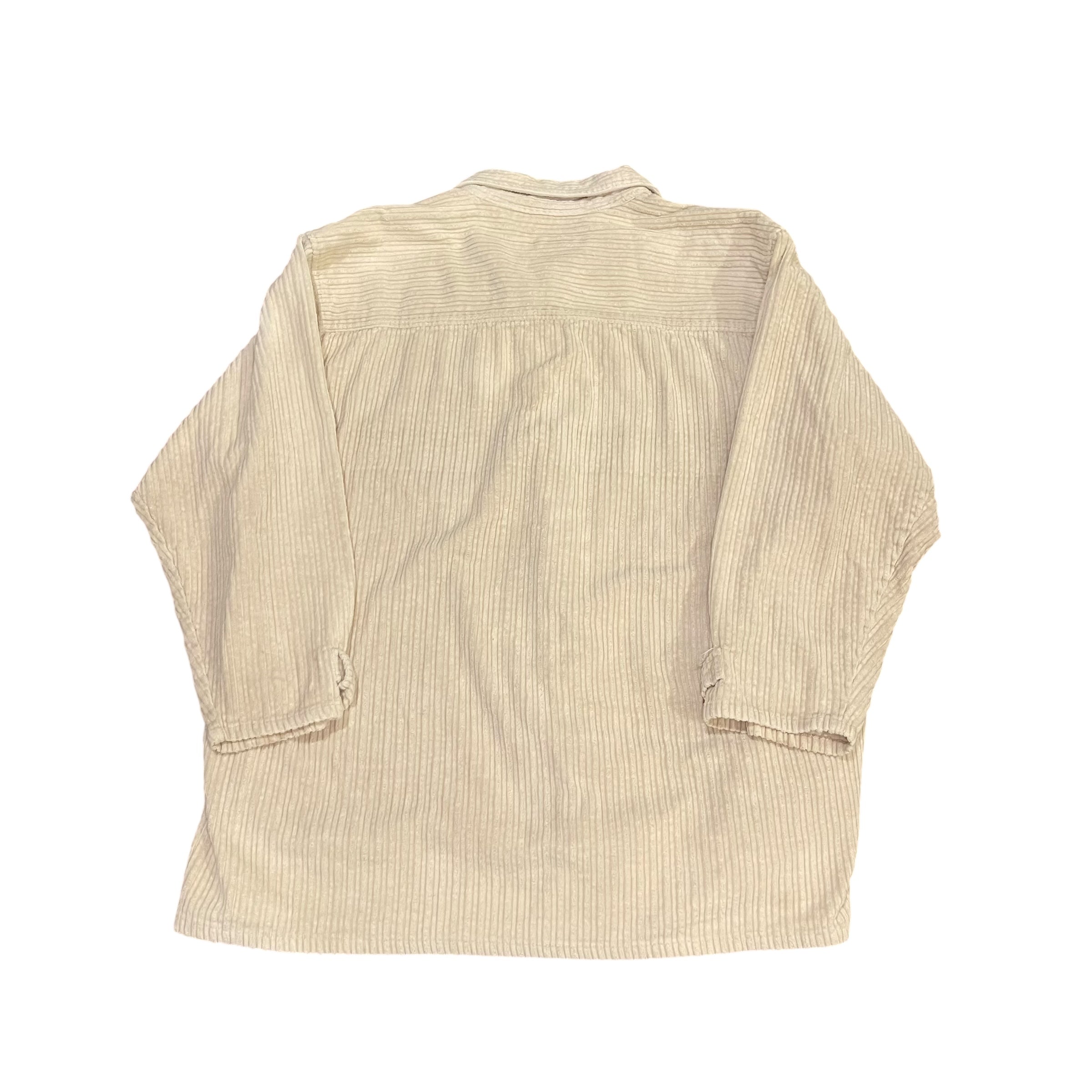 Veste zippée vintage en velours côtelé à manches longues