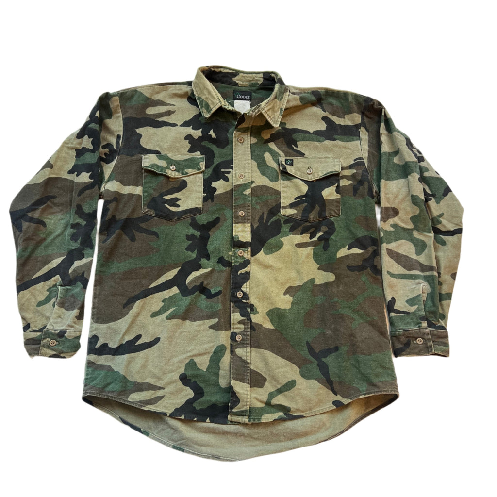 Flanelle camouflage militaire vintage