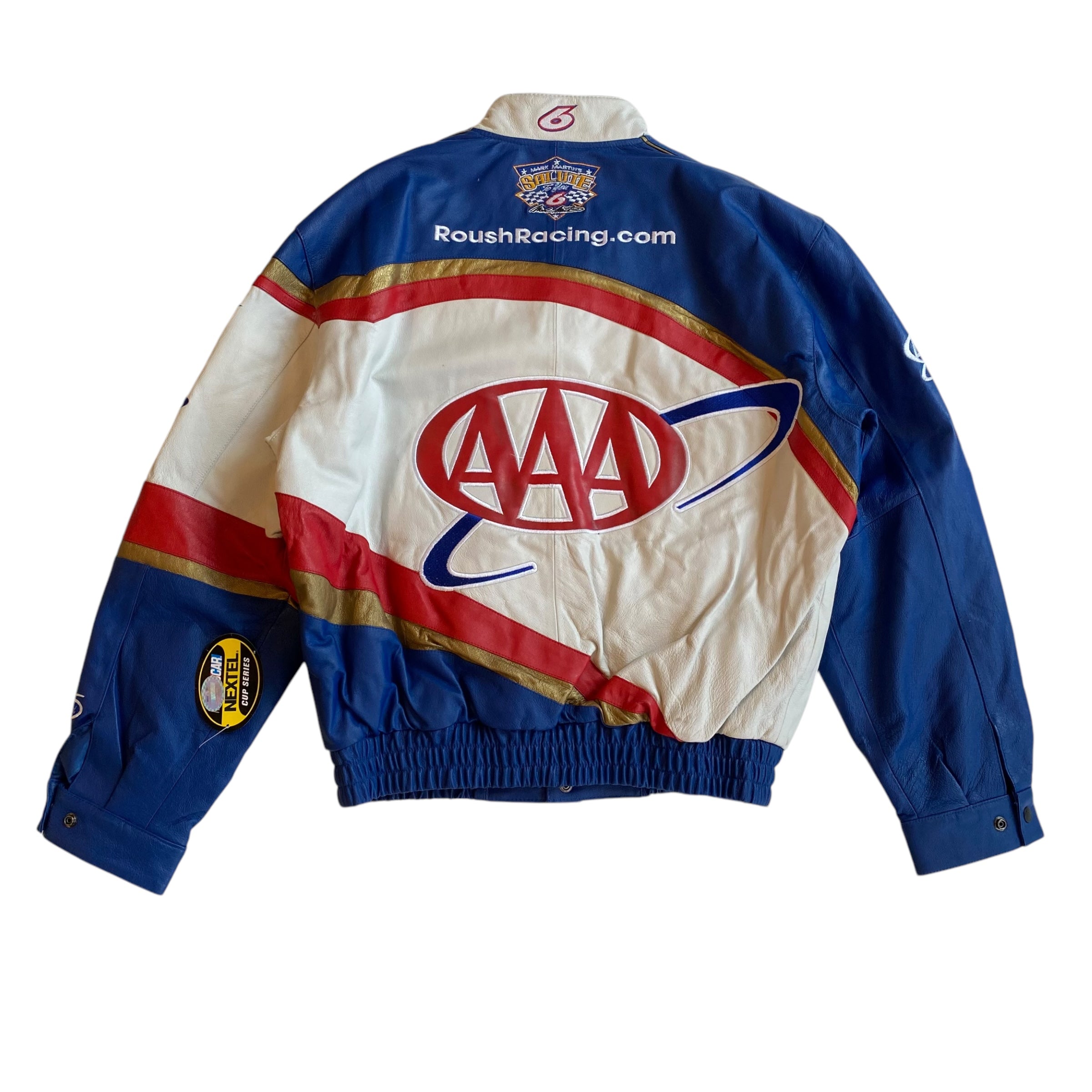 Blouson en cuir de course vintage