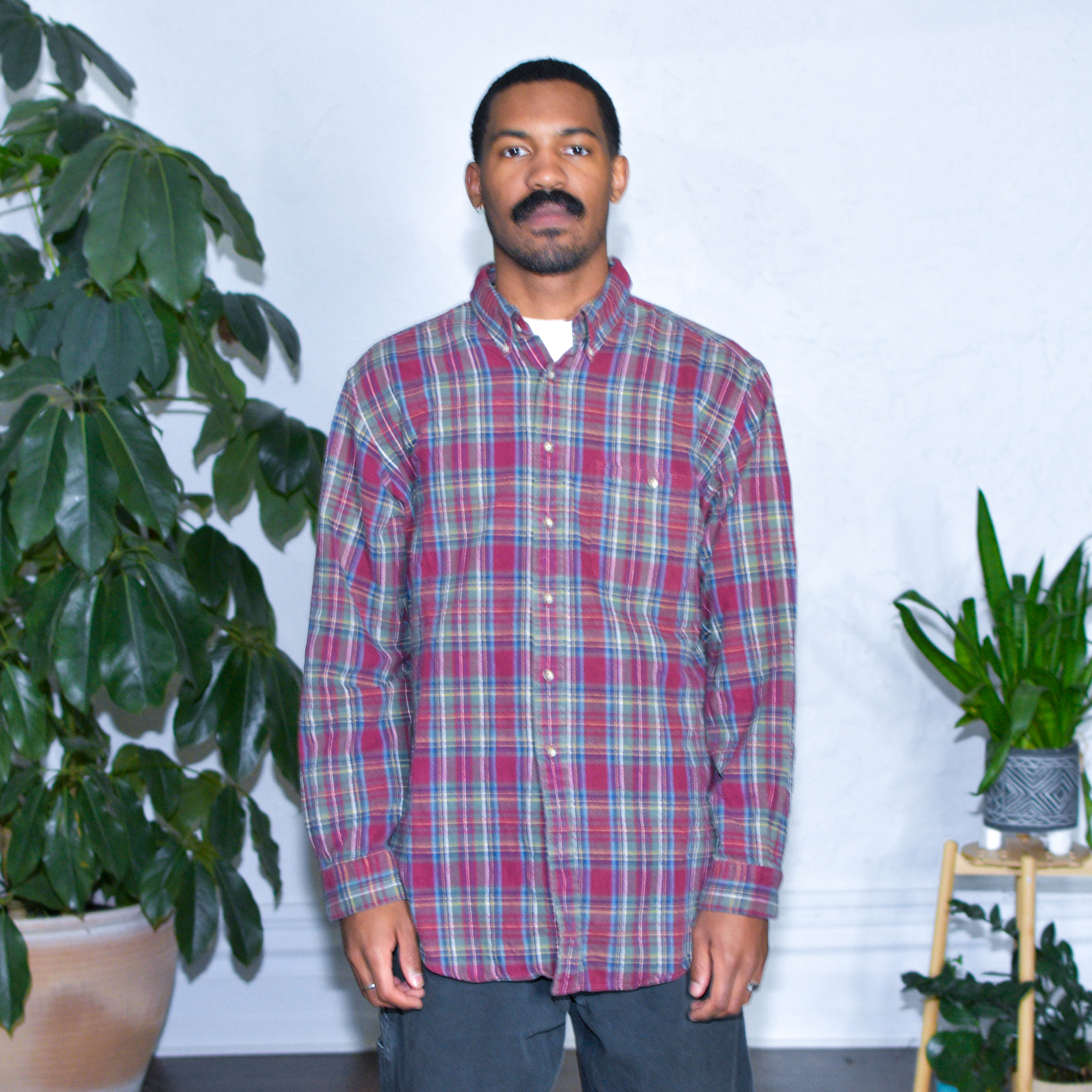 Flanelle écossaise rouge vintage