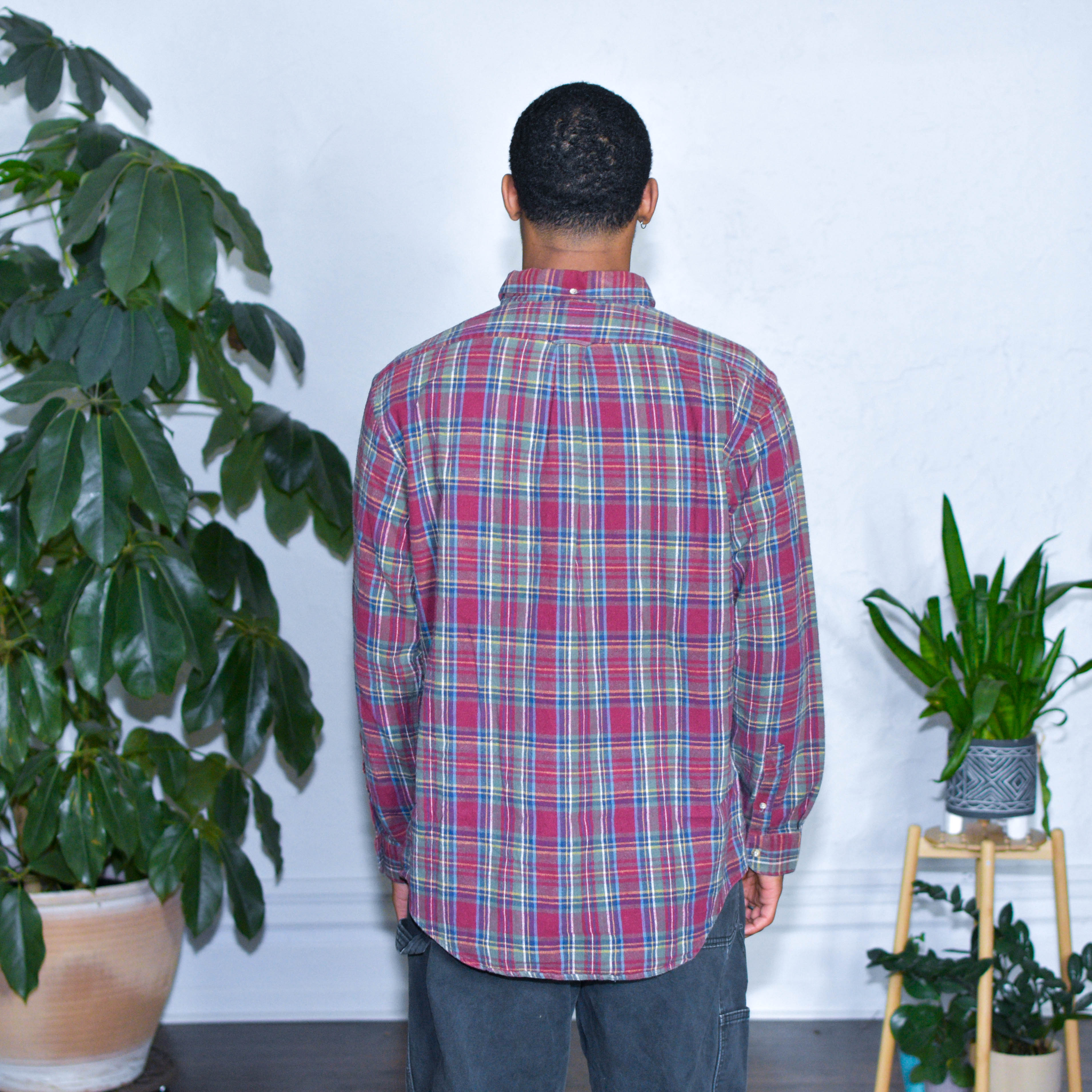 Flanelle écossaise rouge vintage