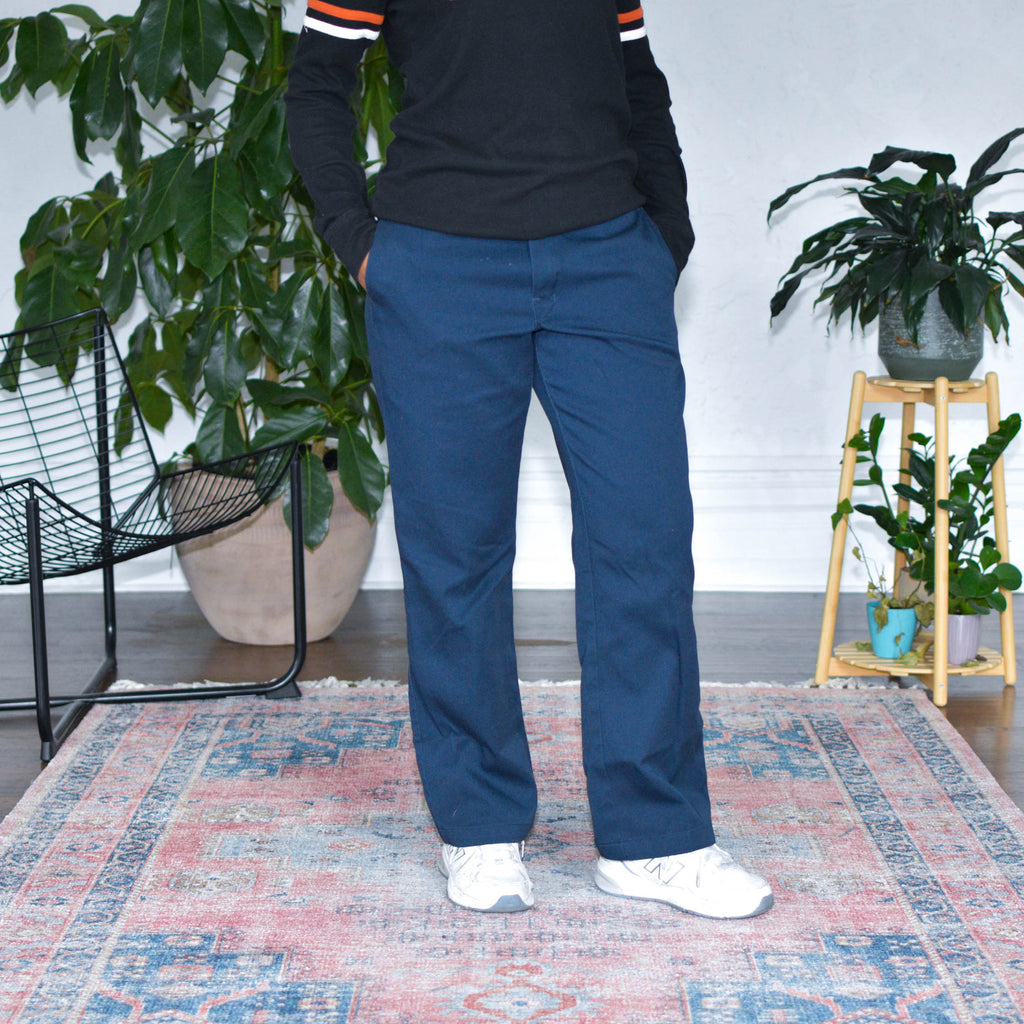 Pantalon de travail vintage bleu marine