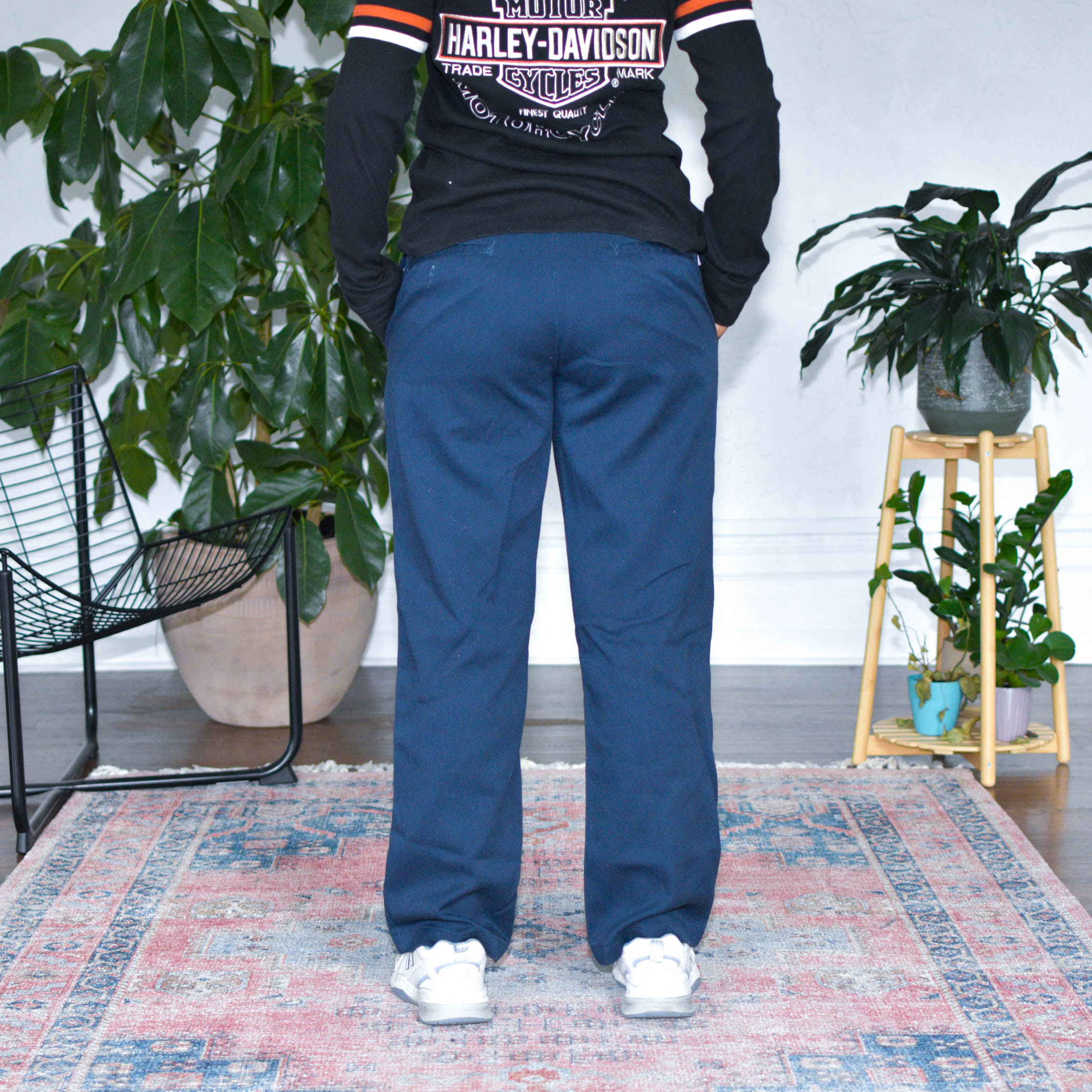 Pantalon de travail vintage bleu marine