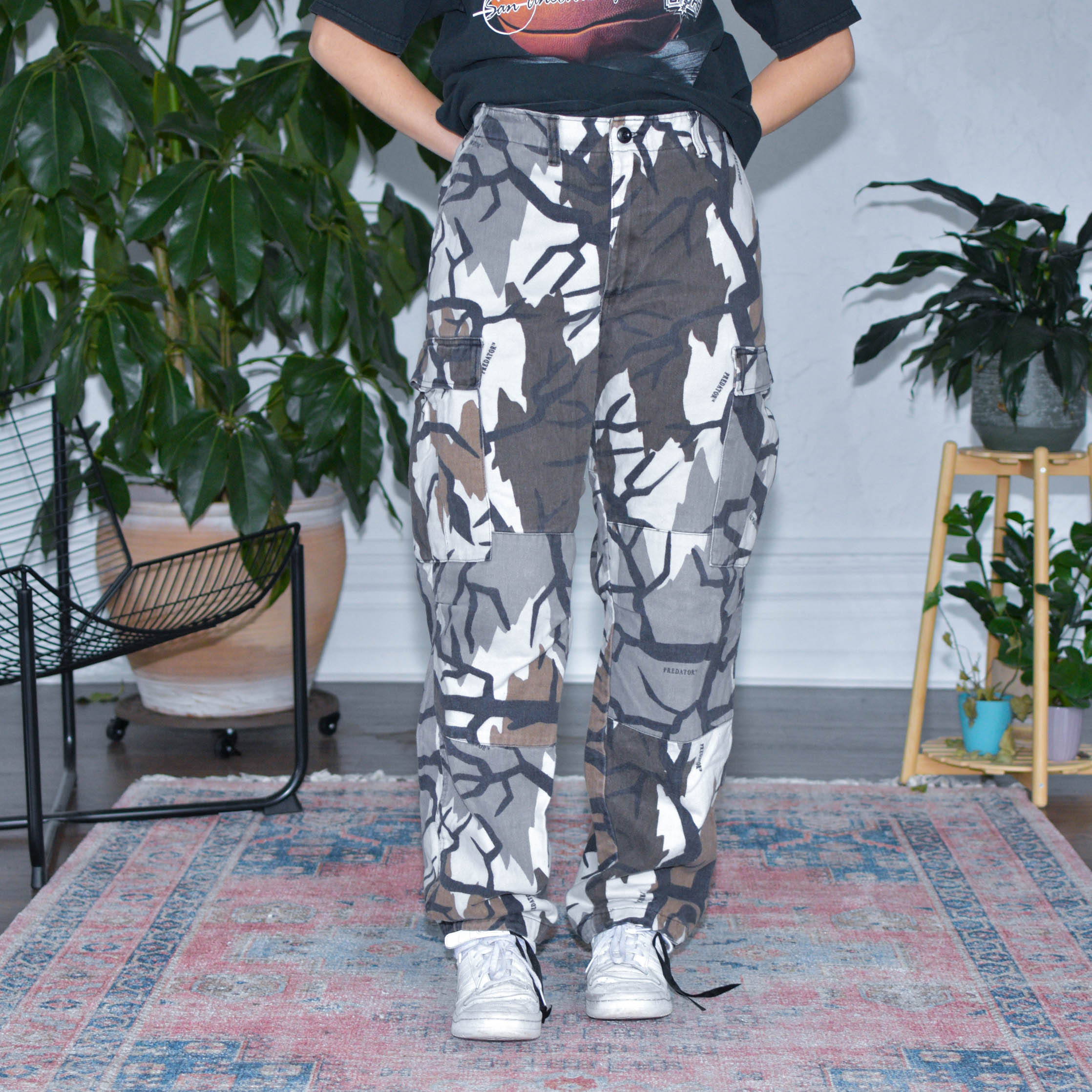 Pantalon cargo style camouflage Predator vintage