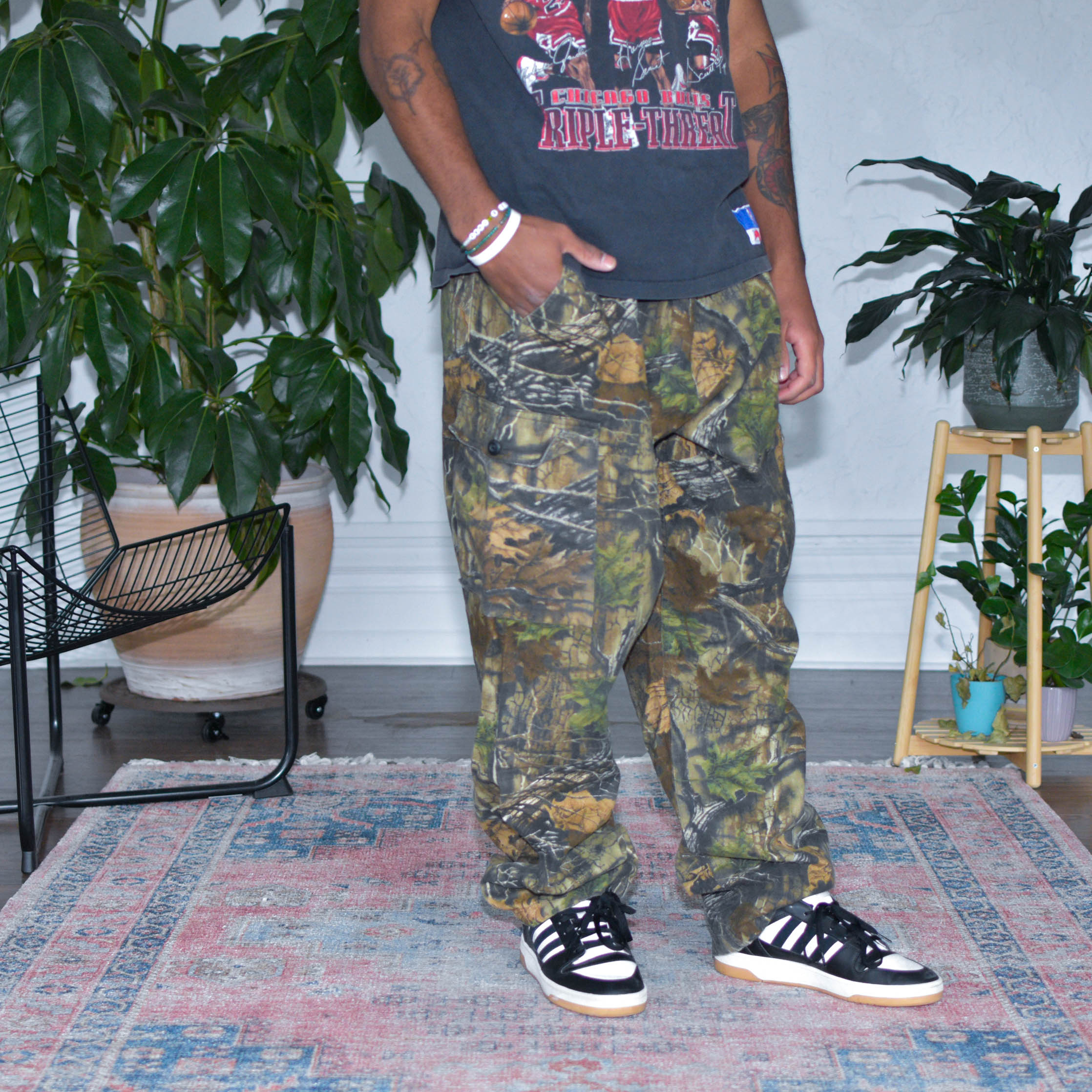 Pantalon cargo camouflage vintage