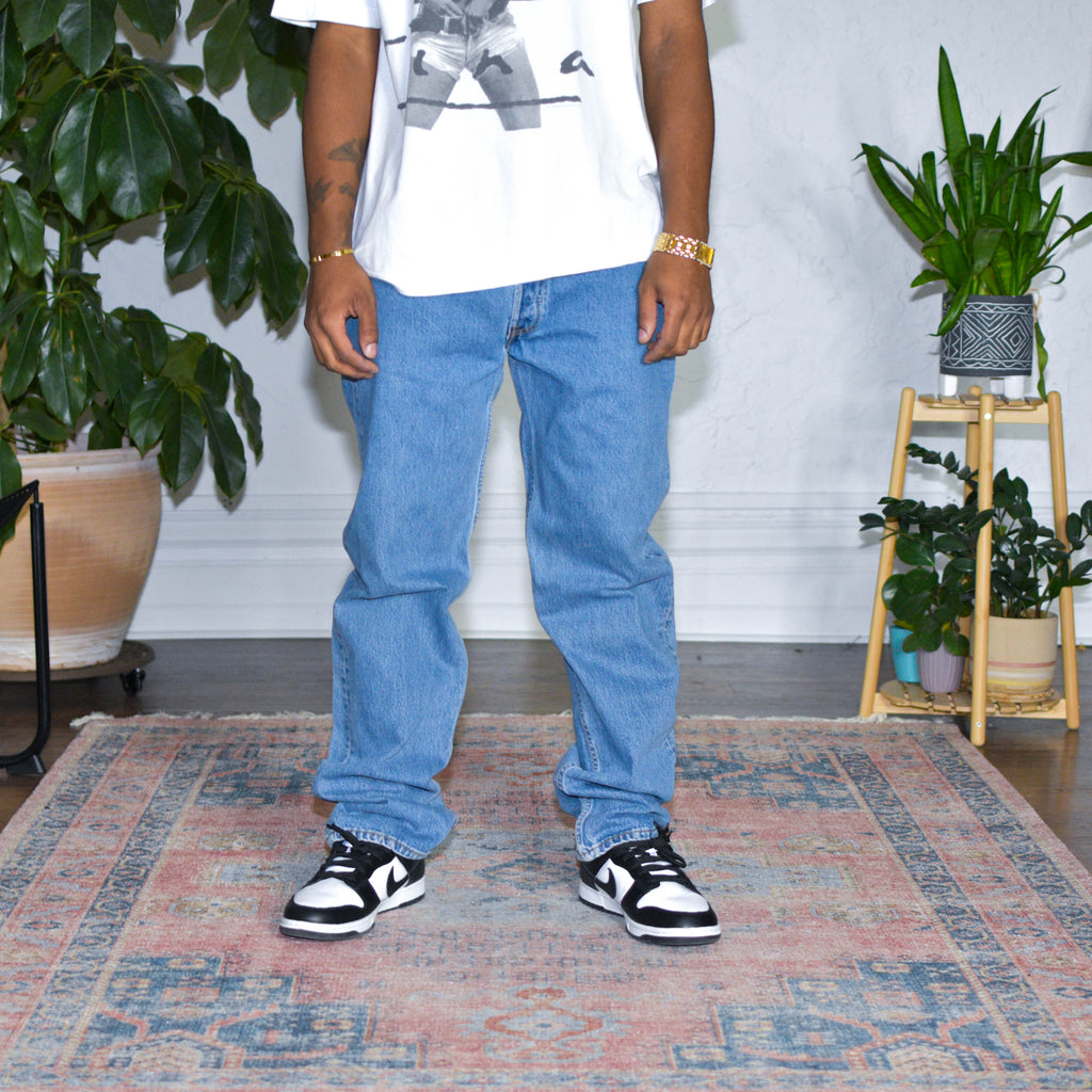 Jean droit en denim coupe classique