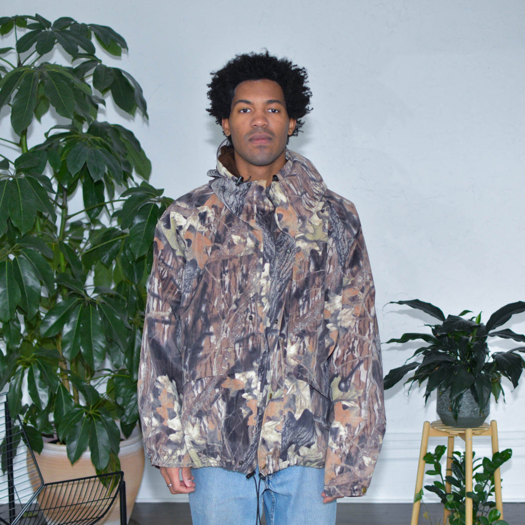 Veste polaire doublée camouflage vintage