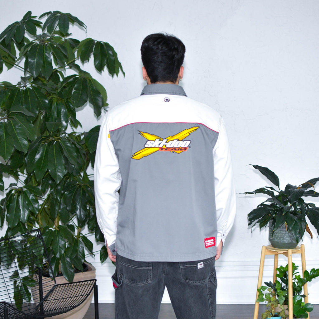Chemise boutonnée vintage à manches longues Racing