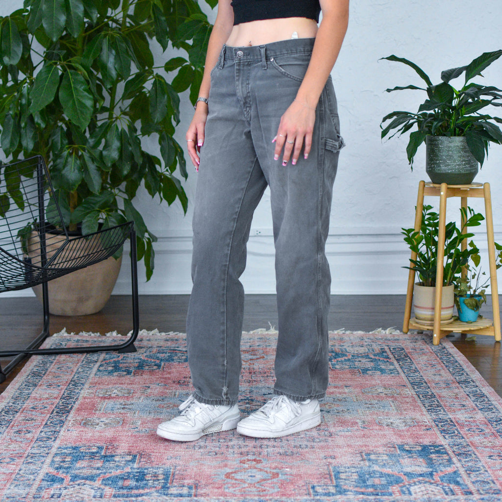 Pantalon vintage gris délavé