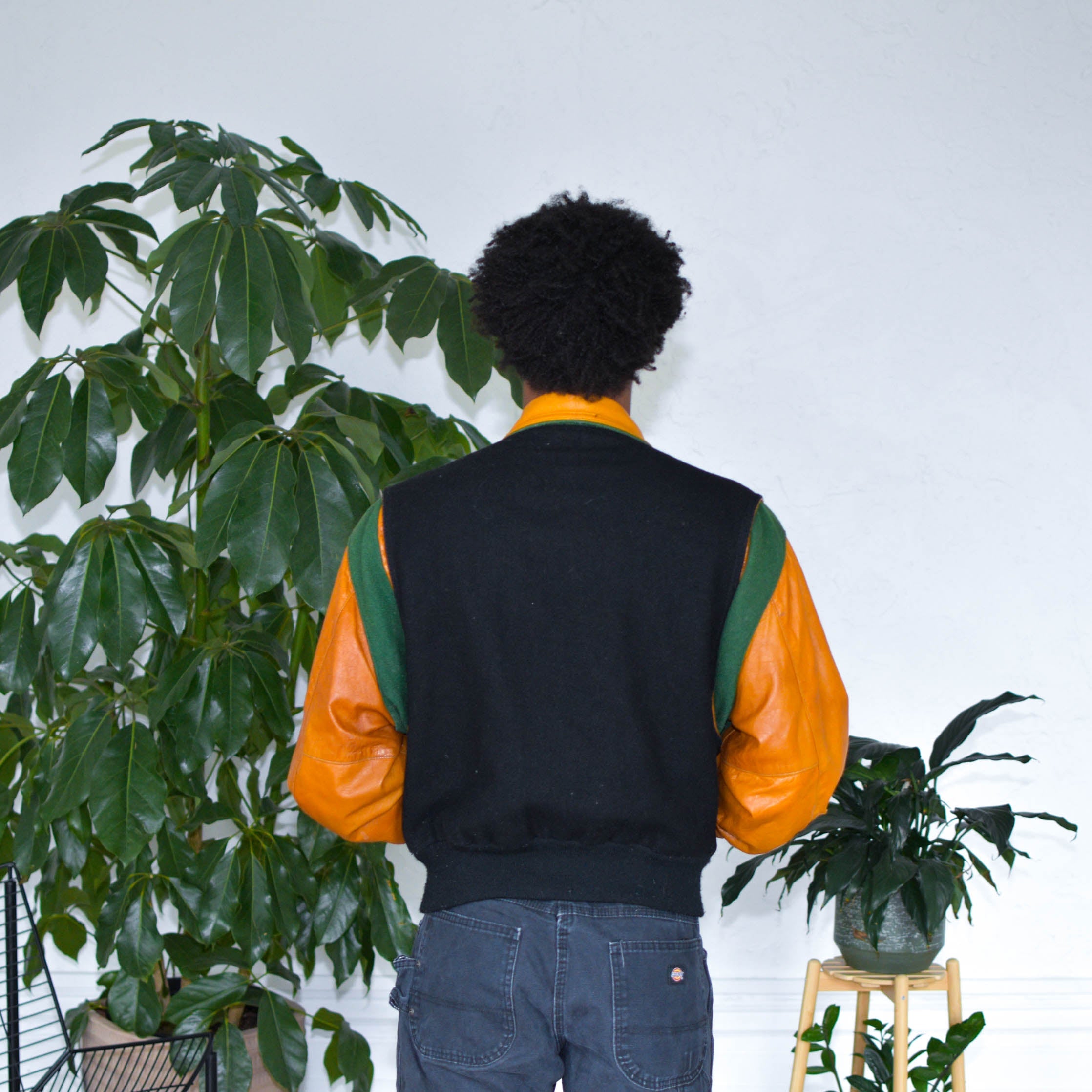 Blouson Letterman matelassé vintage années 90