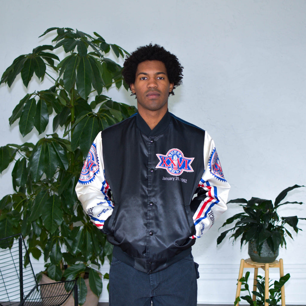 Blouson aviateur en satin vintage 1992
