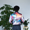 Blouson aviateur en satin vintage 1992