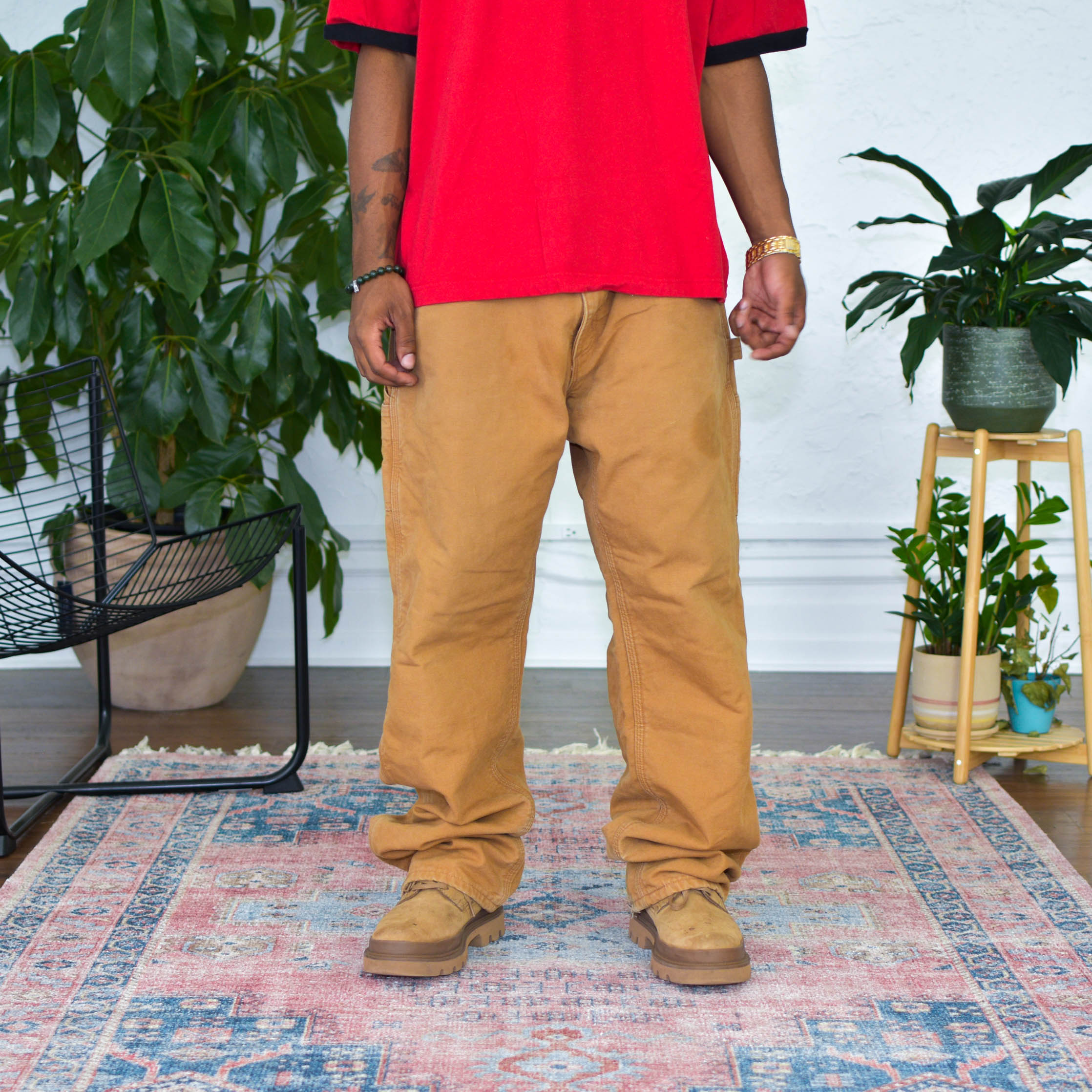 Pantalon de travail vintage doublé de flanelle