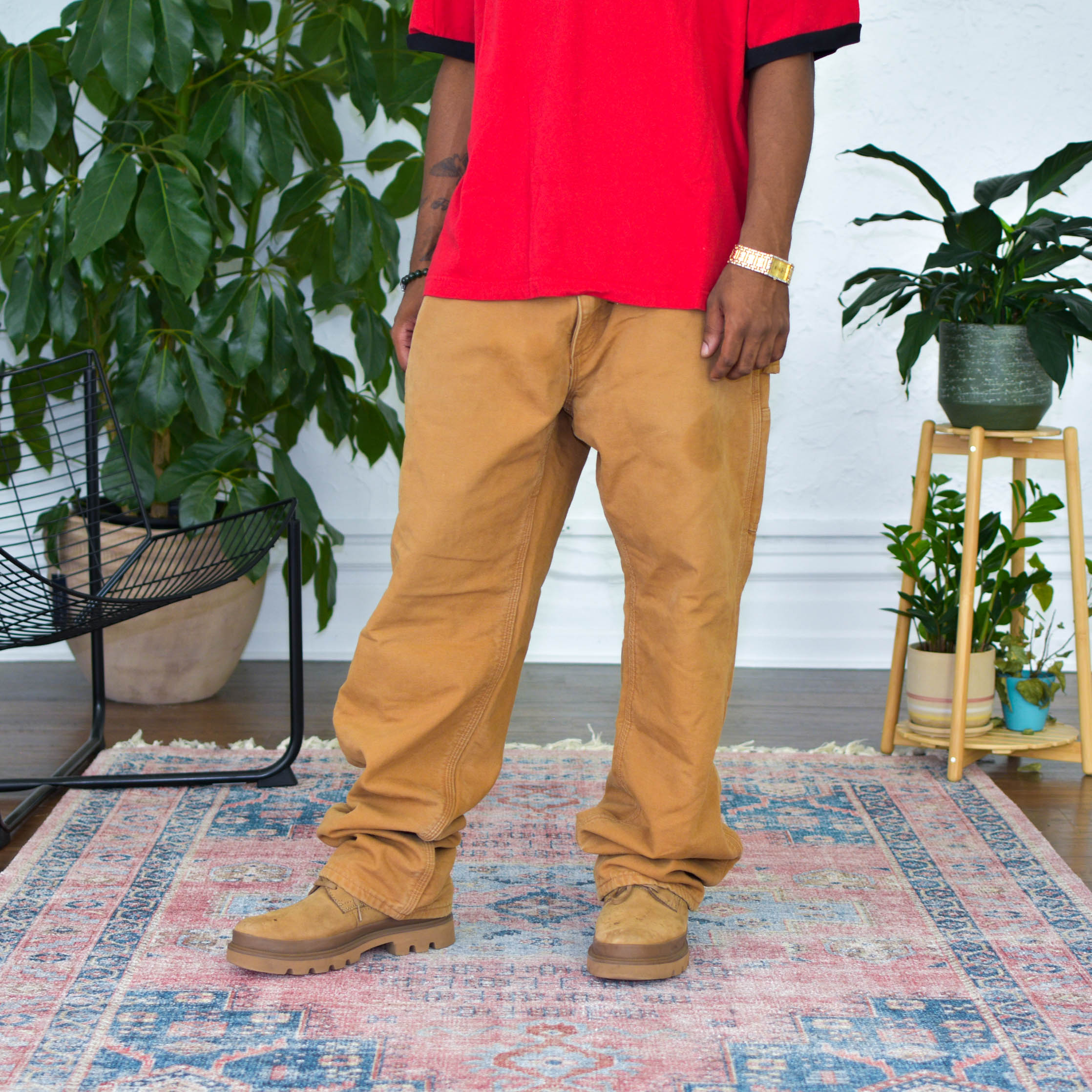 Pantalon de travail vintage doublé de flanelle