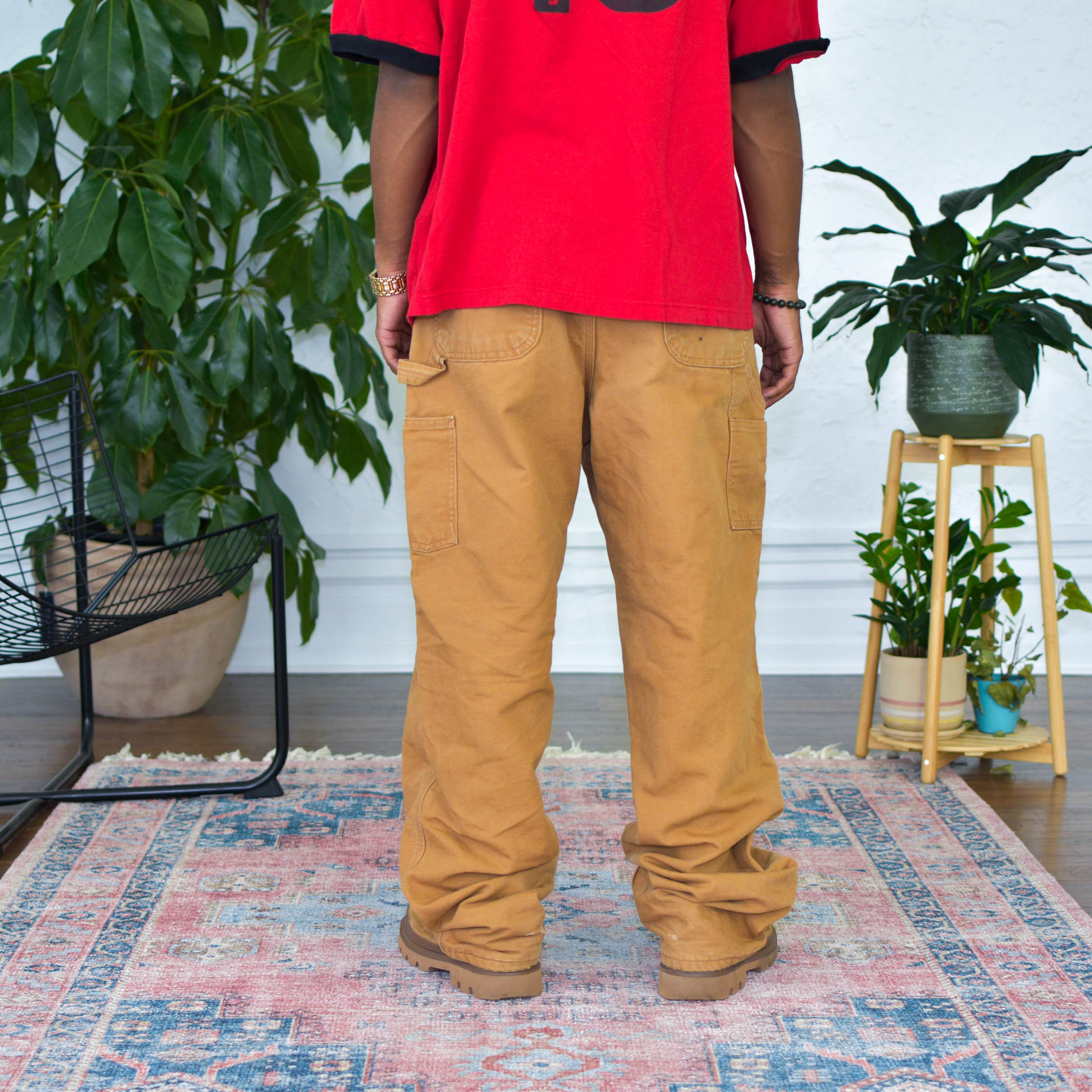 Pantalon de travail vintage doublé de flanelle