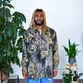 Chemise boutonnée épaisse camouflage vintage