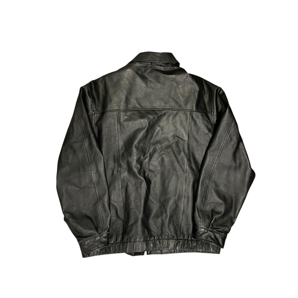 Blouson en cuir noir vintage