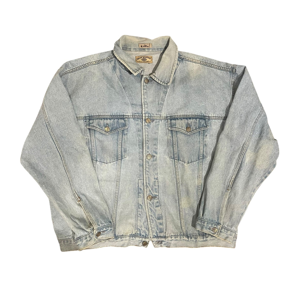 Veste en jean délavé style années 90