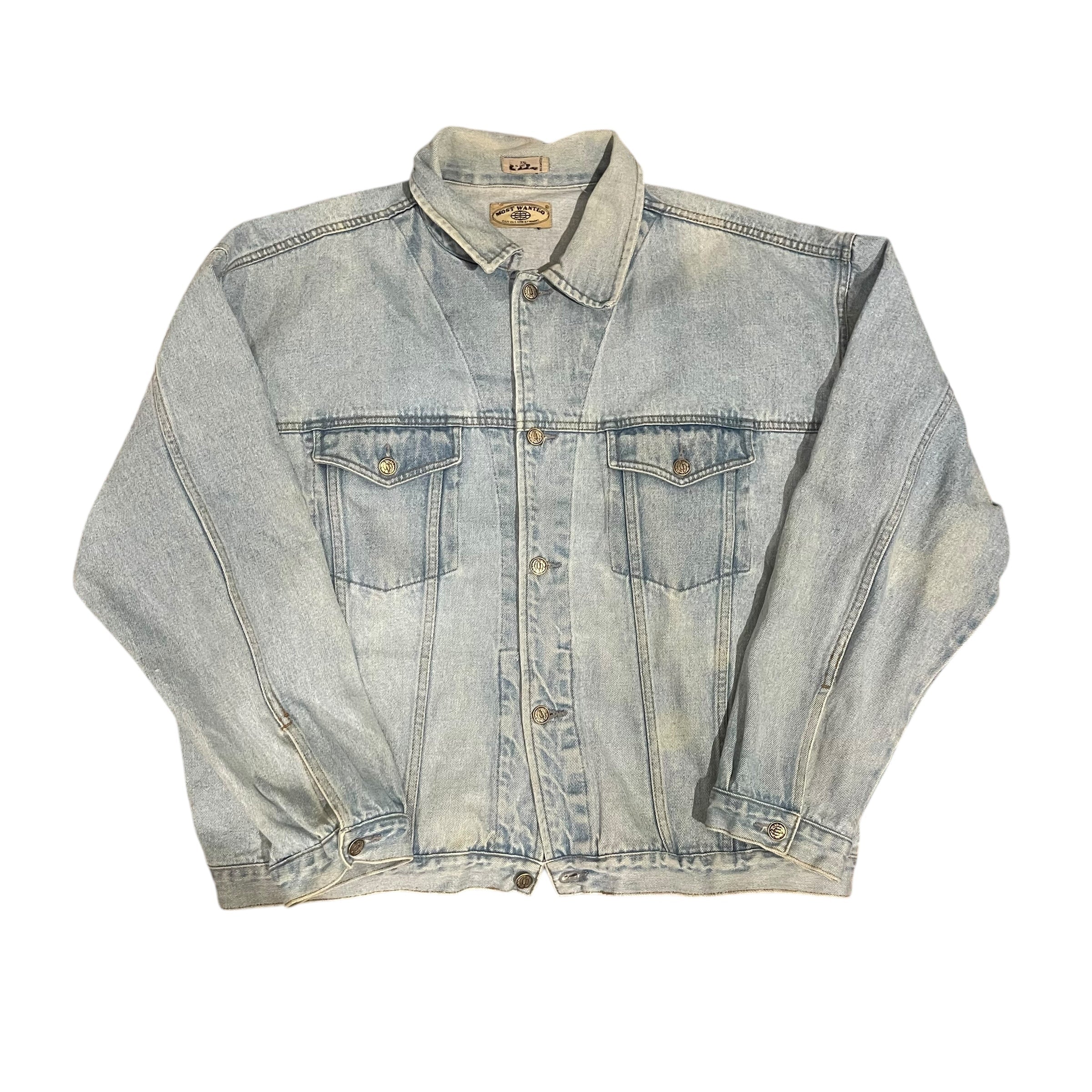 Veste en jean délavé style années 90