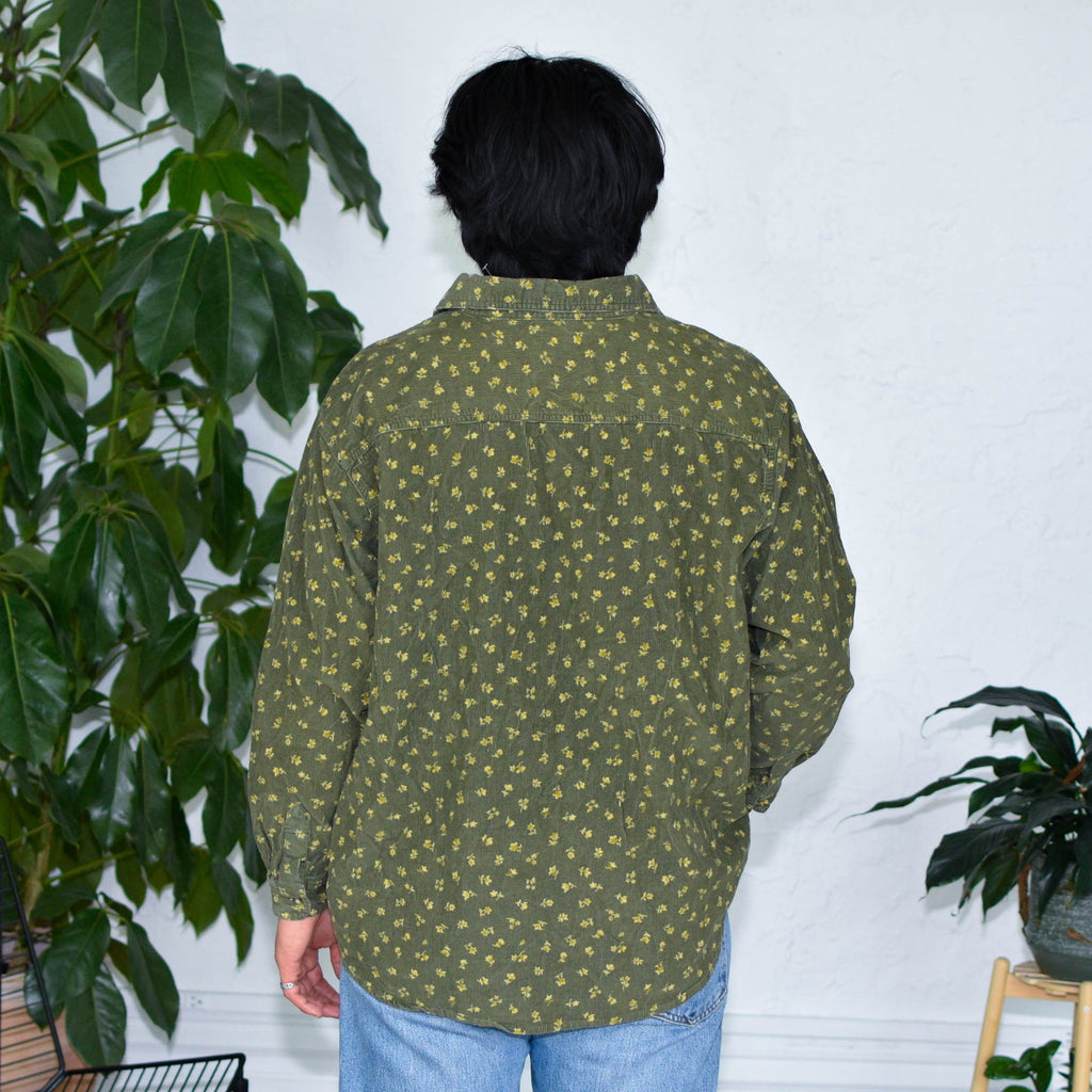 Chemise en velours côtelé à manches longues