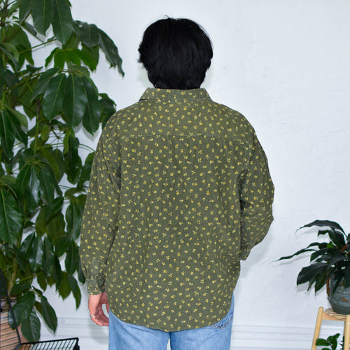 Chemise en velours côtelé à manches longues