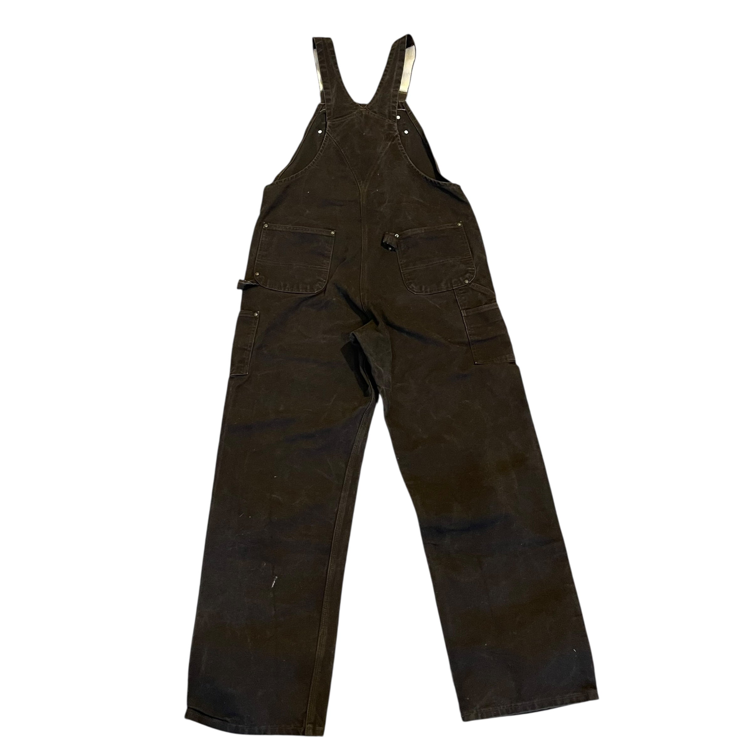 Salopette vintage marron foncé à double genou