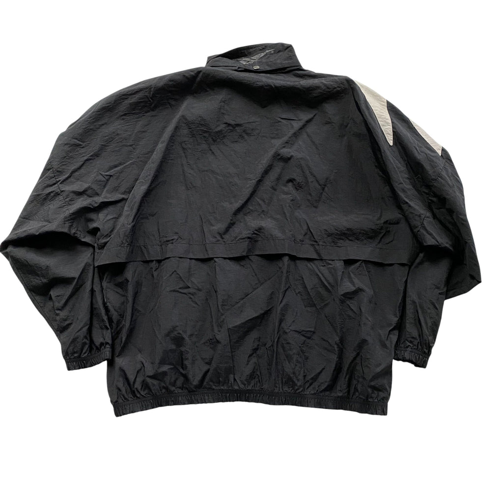 Coupe-vent vintage noir et blanc zippé