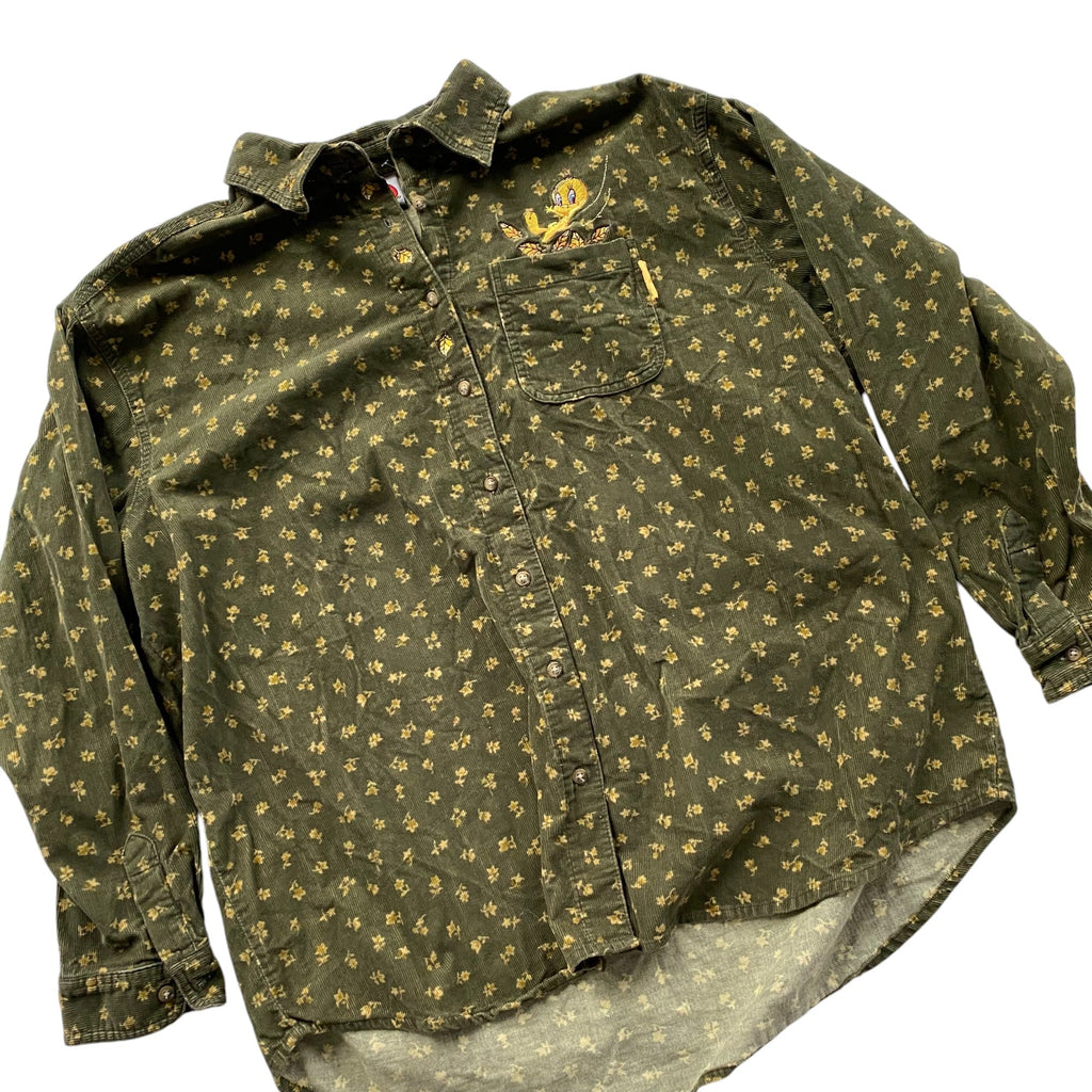 Chemise en velours côtelé à manches longues
