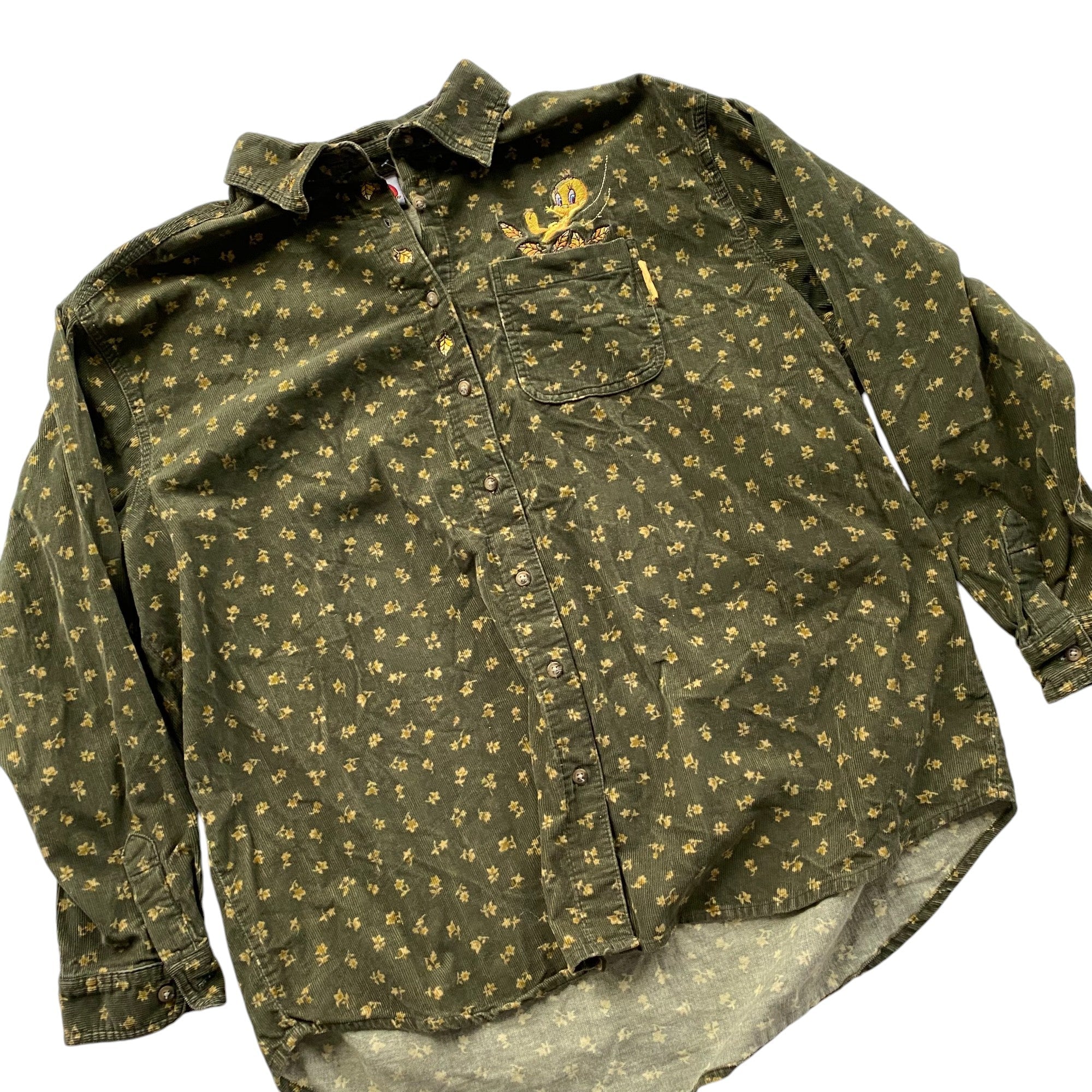 Chemise en velours côtelé à manches longues