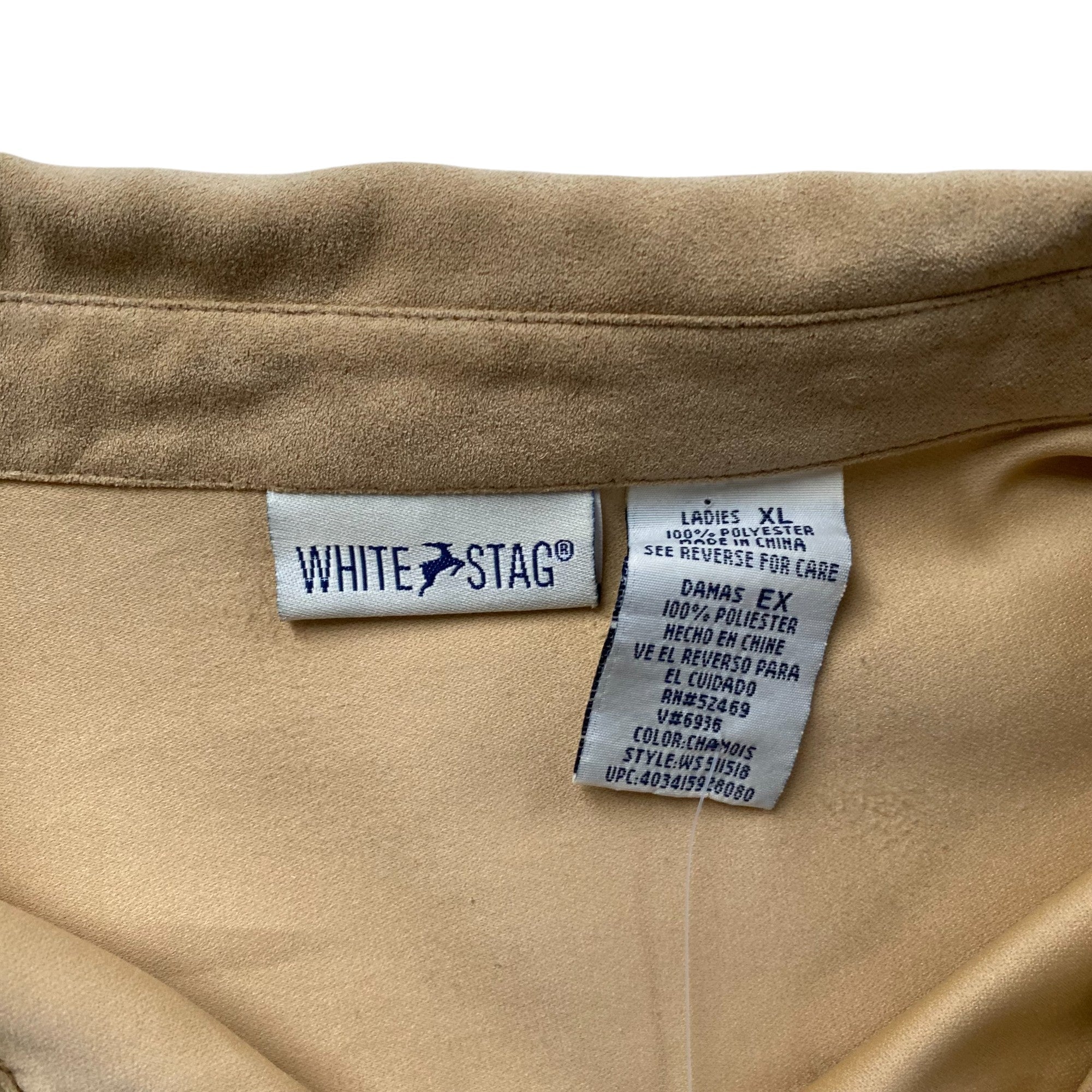 Chemise boutonnée vintage en daim à manches longues