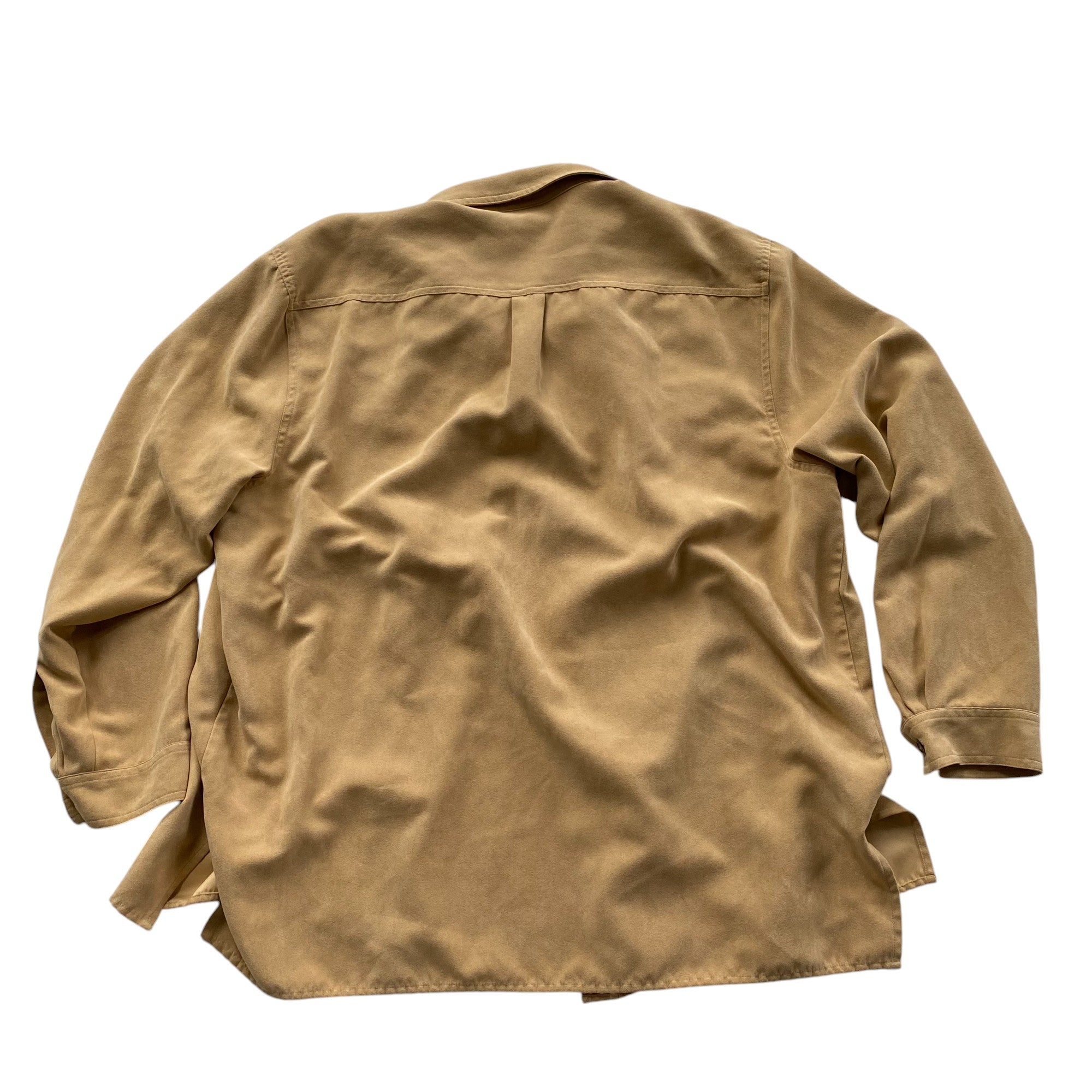 Chemise boutonnée vintage en daim à manches longues