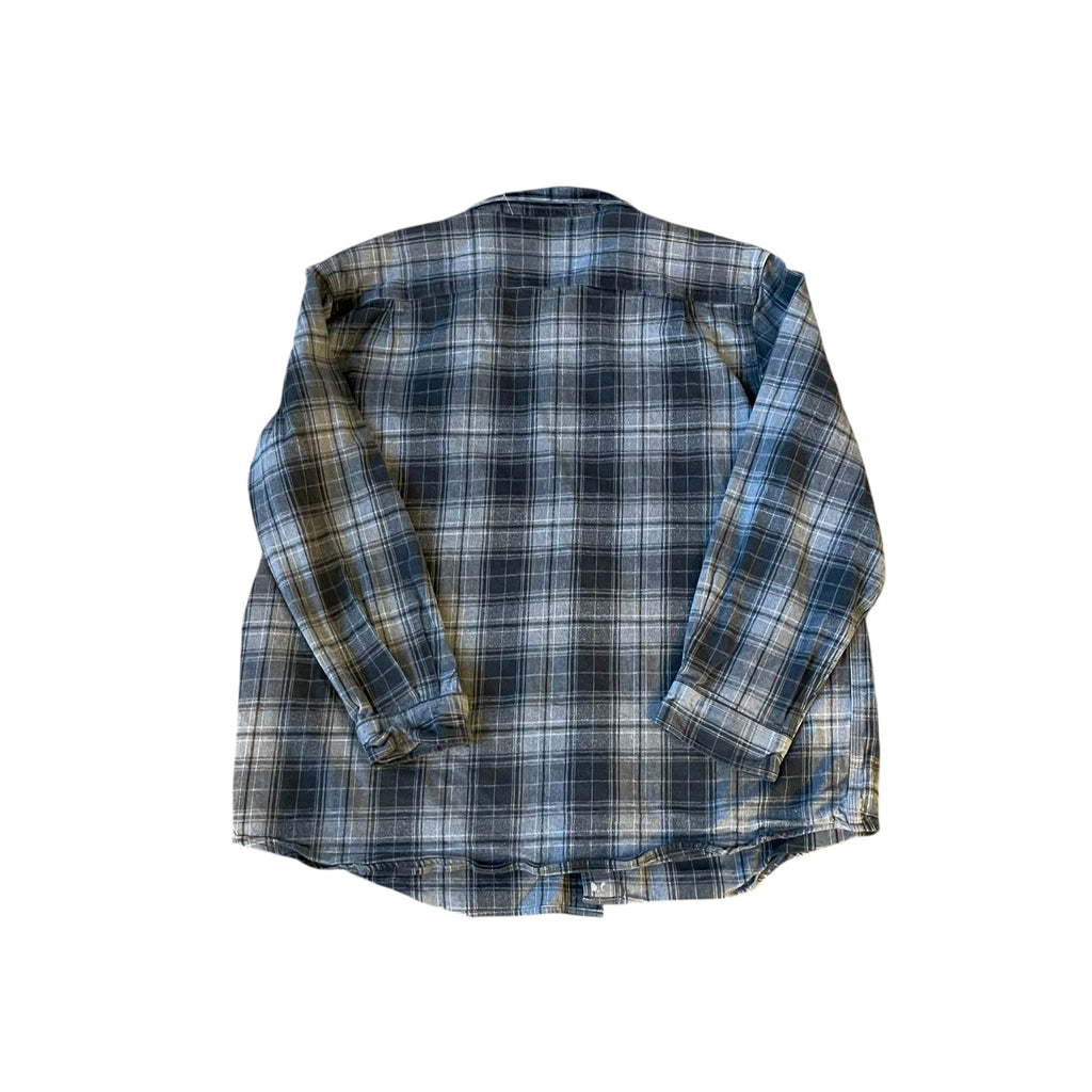 Chemise en flanelle épaisse bleu vintage
