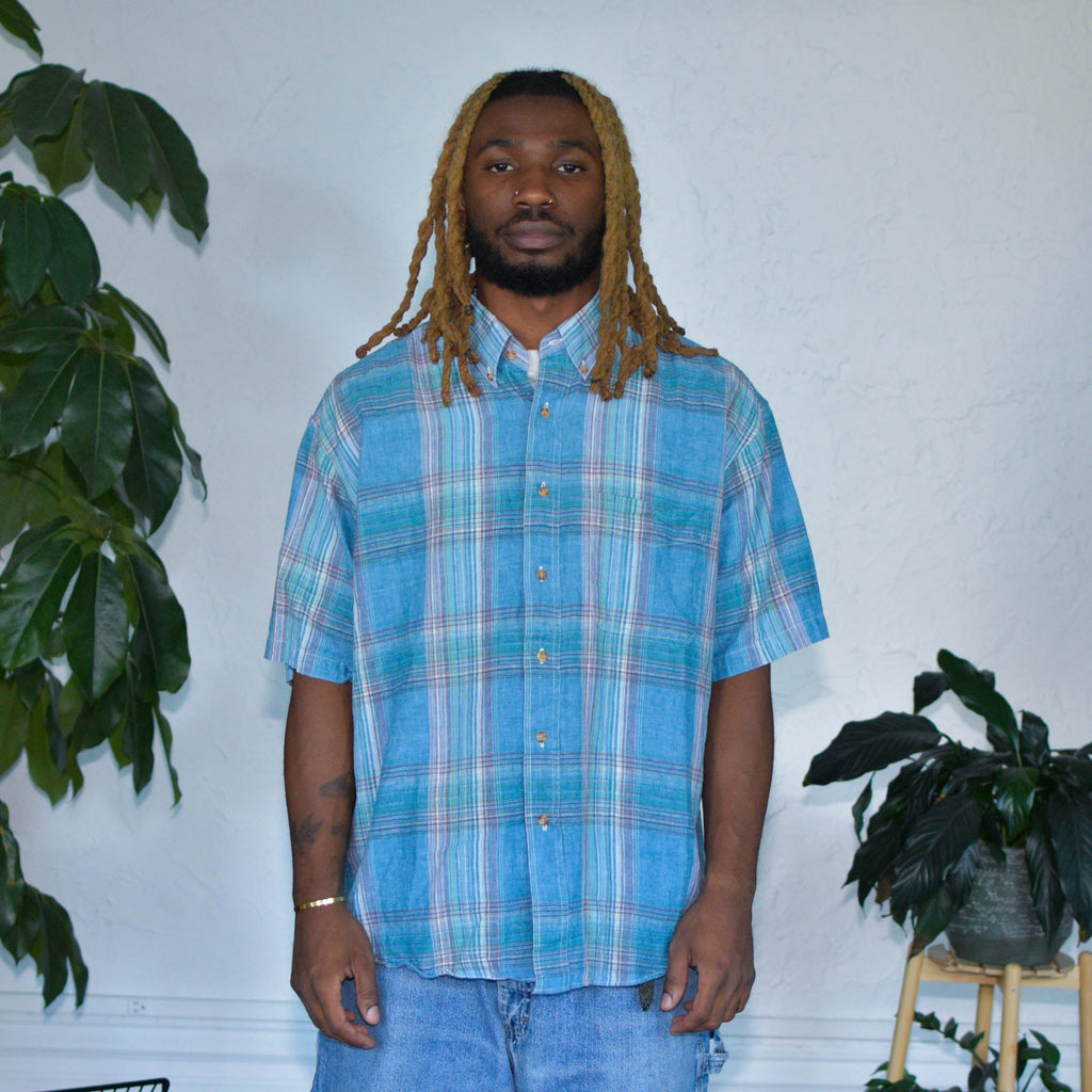 Chemise en flanelle à manches courtes