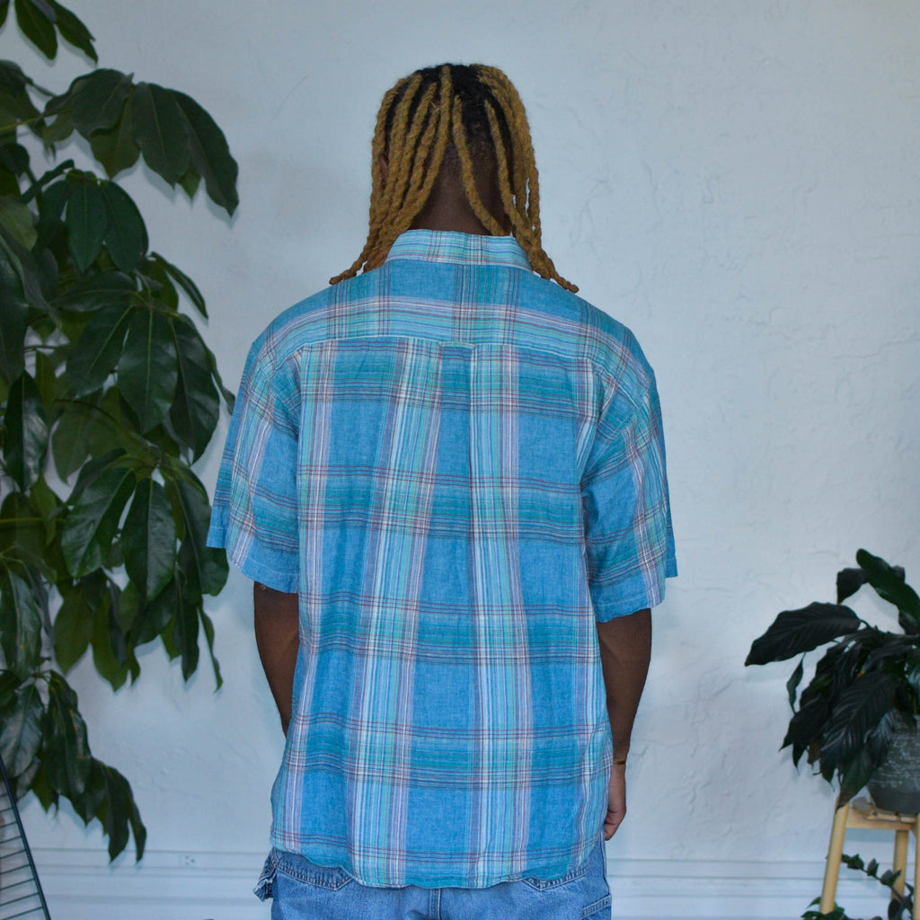 Chemise en flanelle à manches courtes